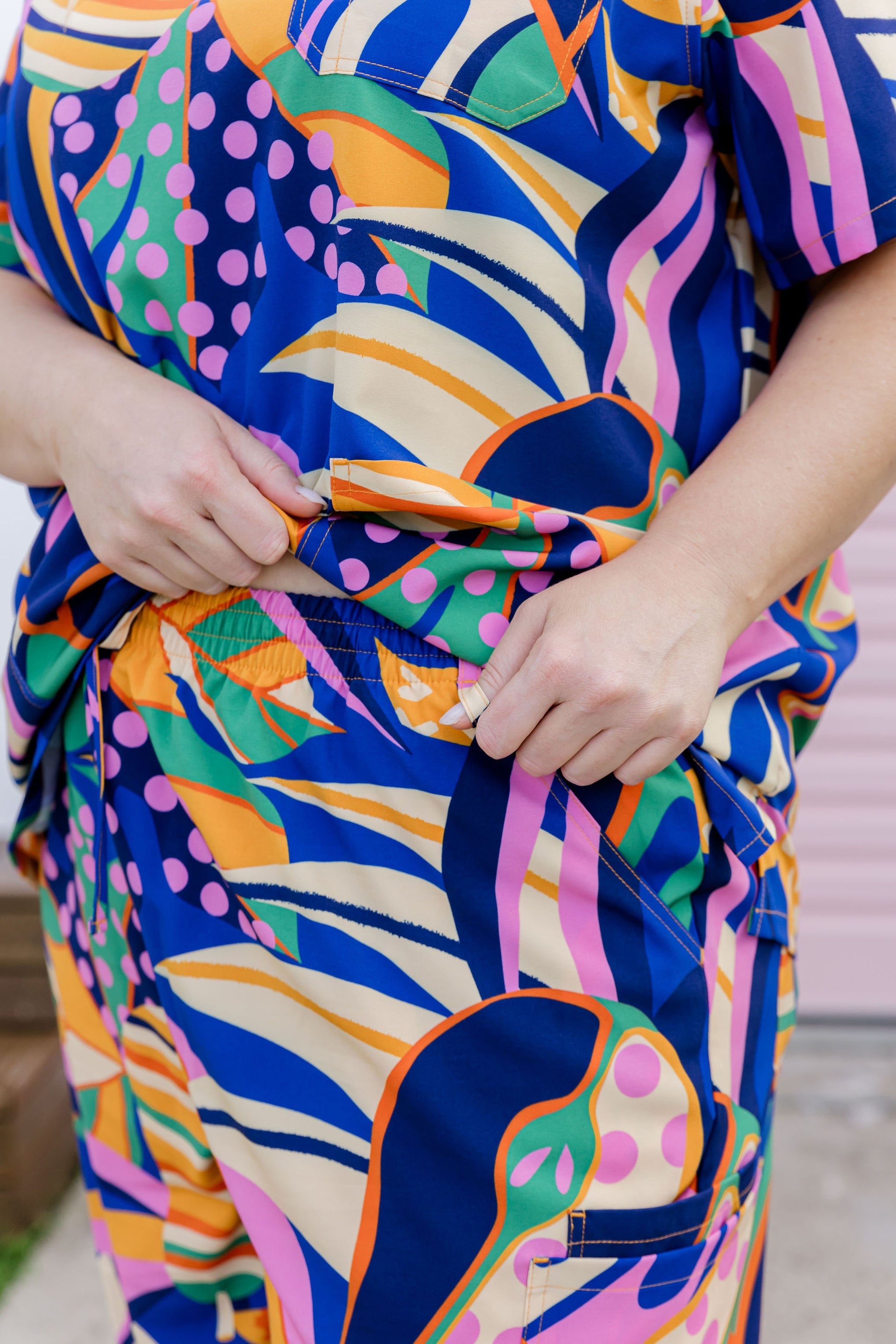 Jazz Scrubs in Abstract Jungle
