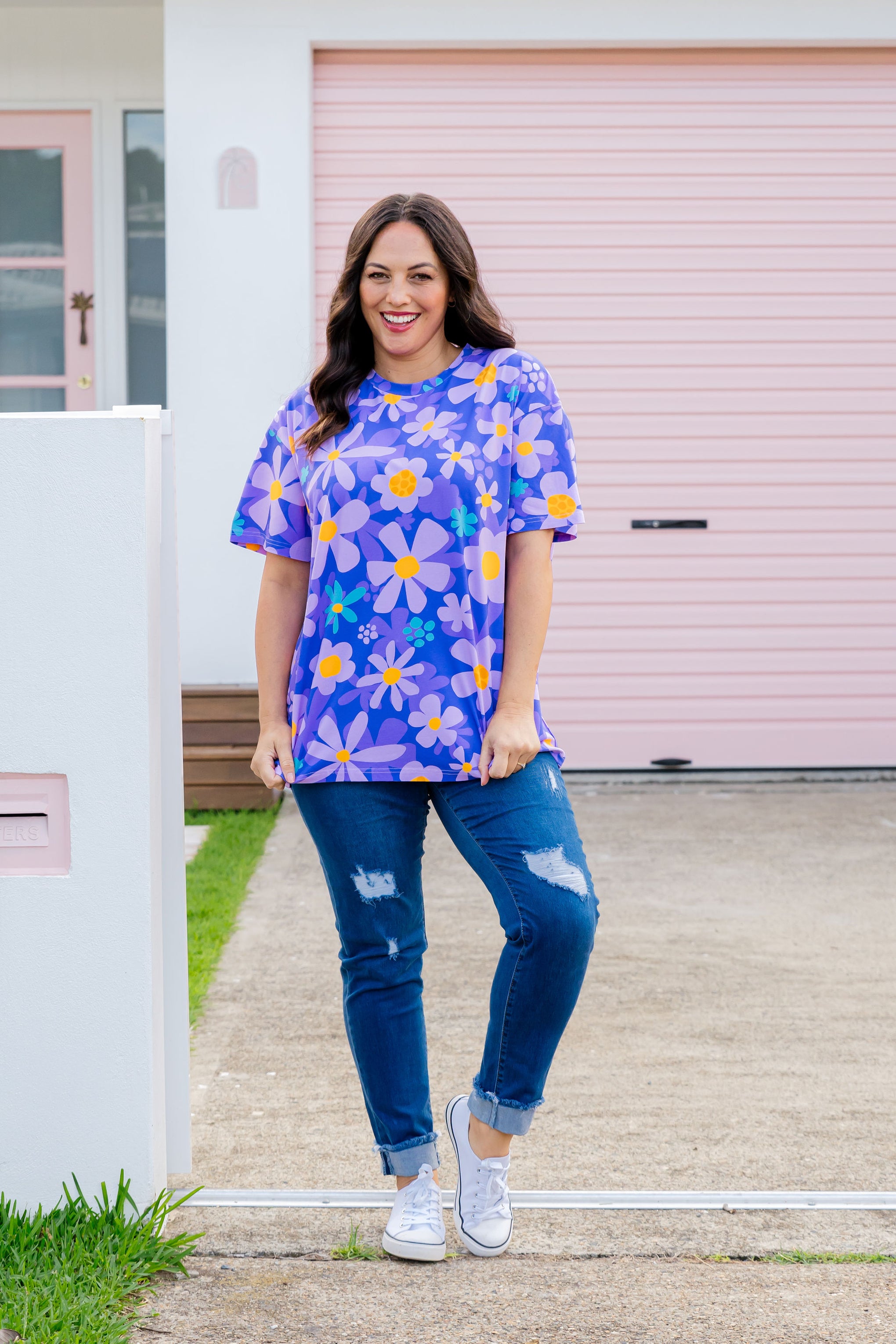 Coco T-Shirt in Lilac Daisies