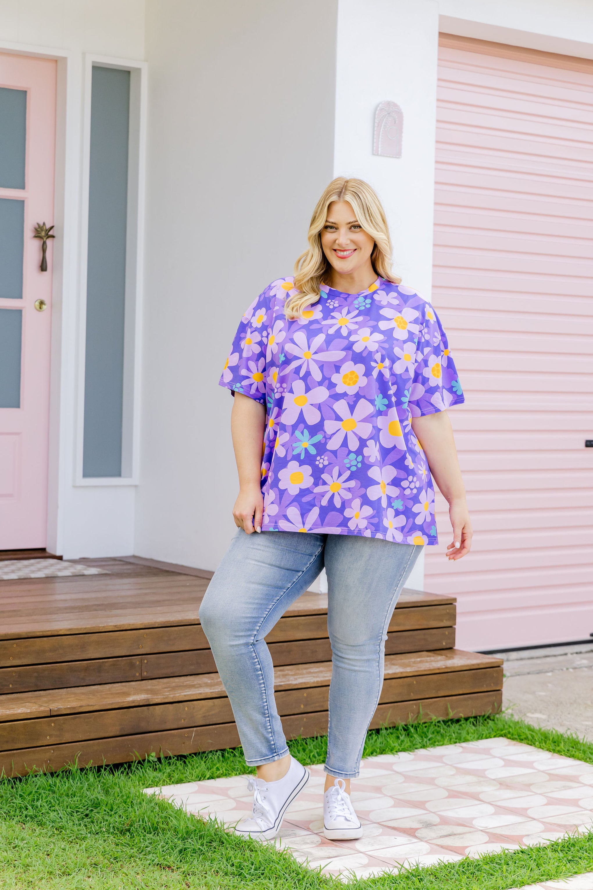 Coco T-Shirt in Lilac Daisies