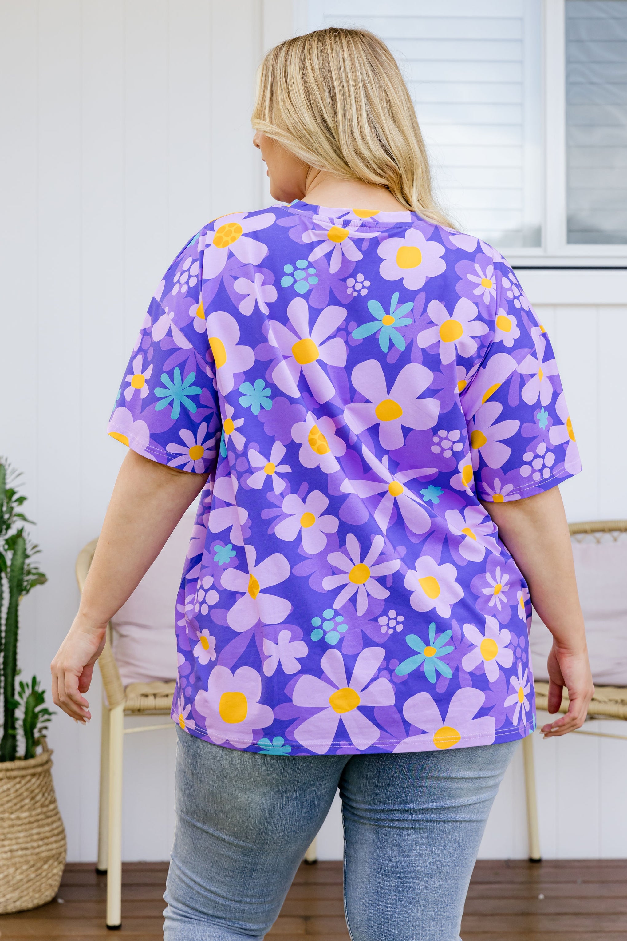 Coco T-Shirt in Lilac Daisies