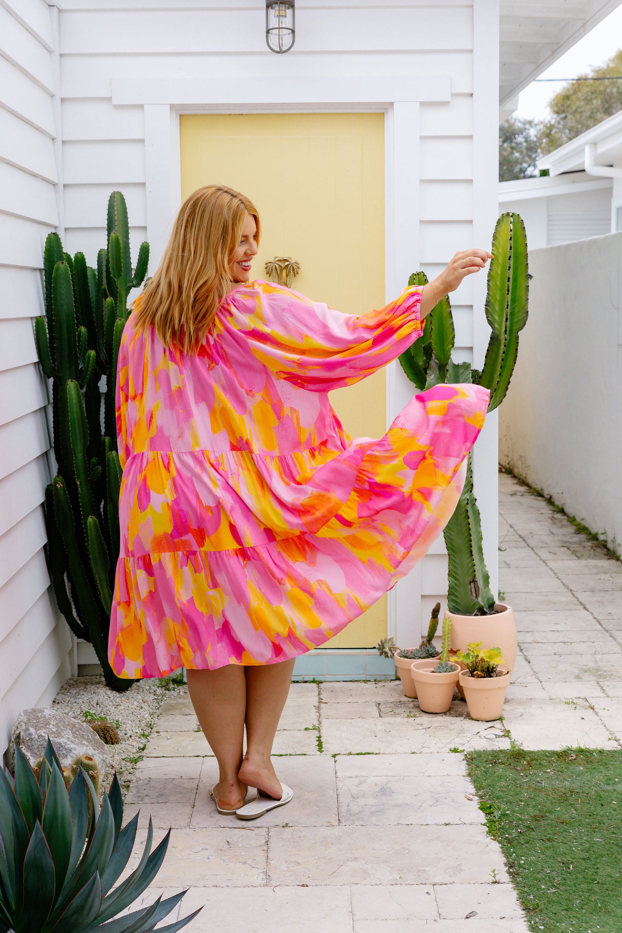 Mahli Dress in Pink Bloom by Maggi McDonald