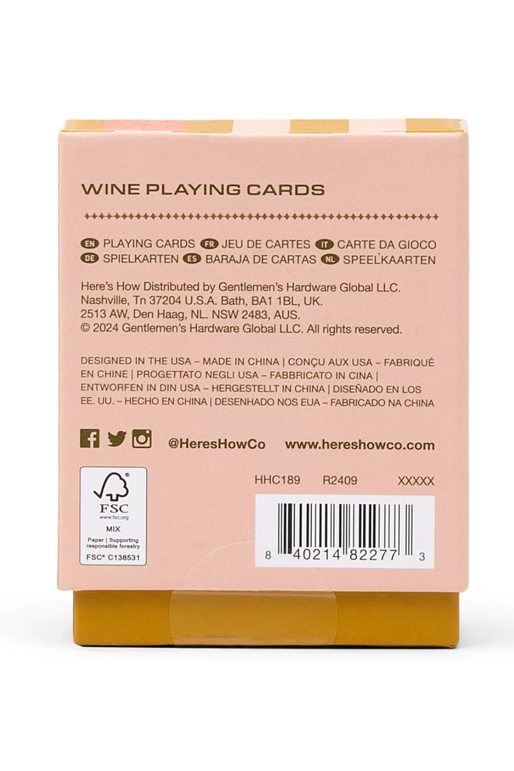 Wine Playing Cards