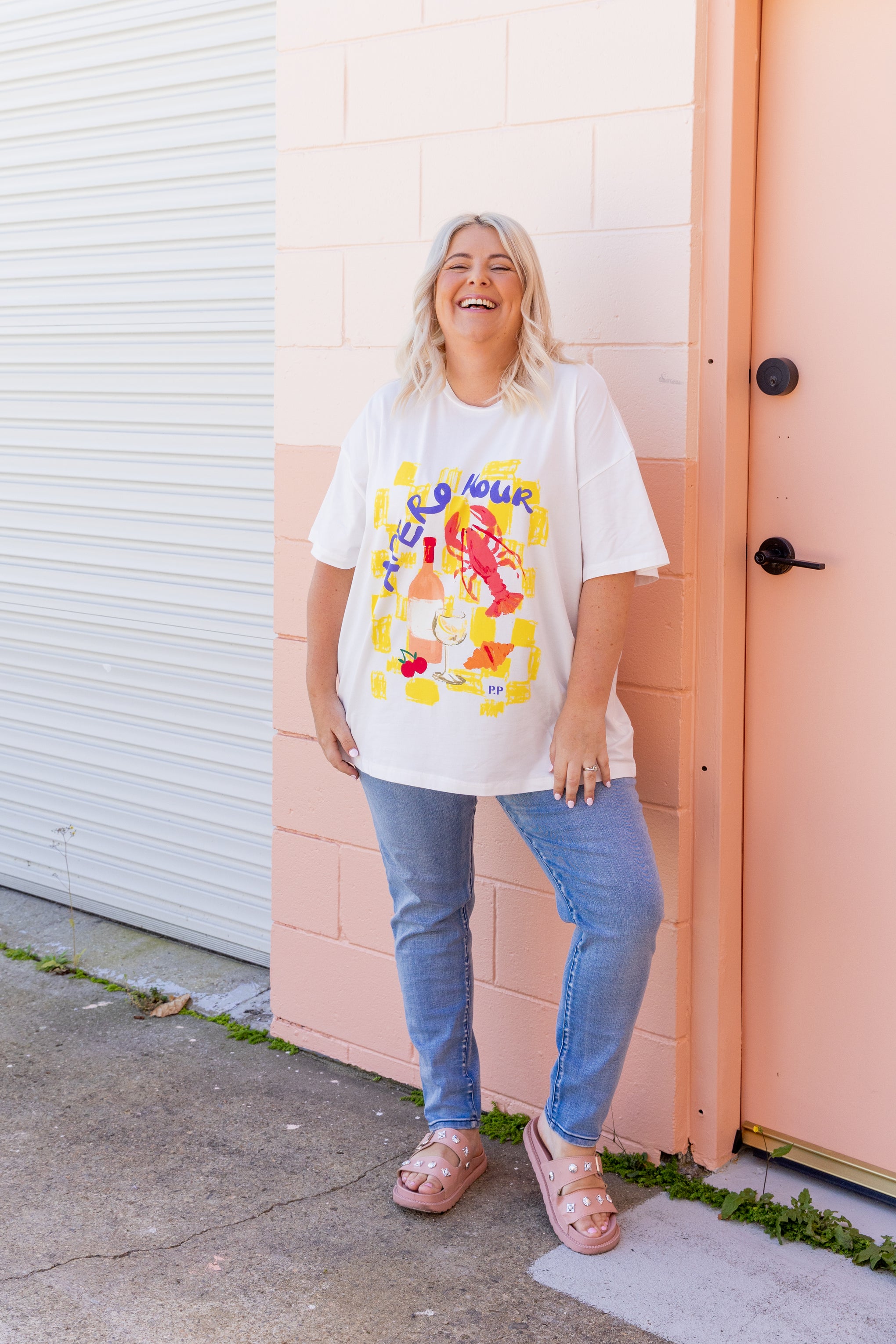 Alfie Oversized Tee in Apero Hour