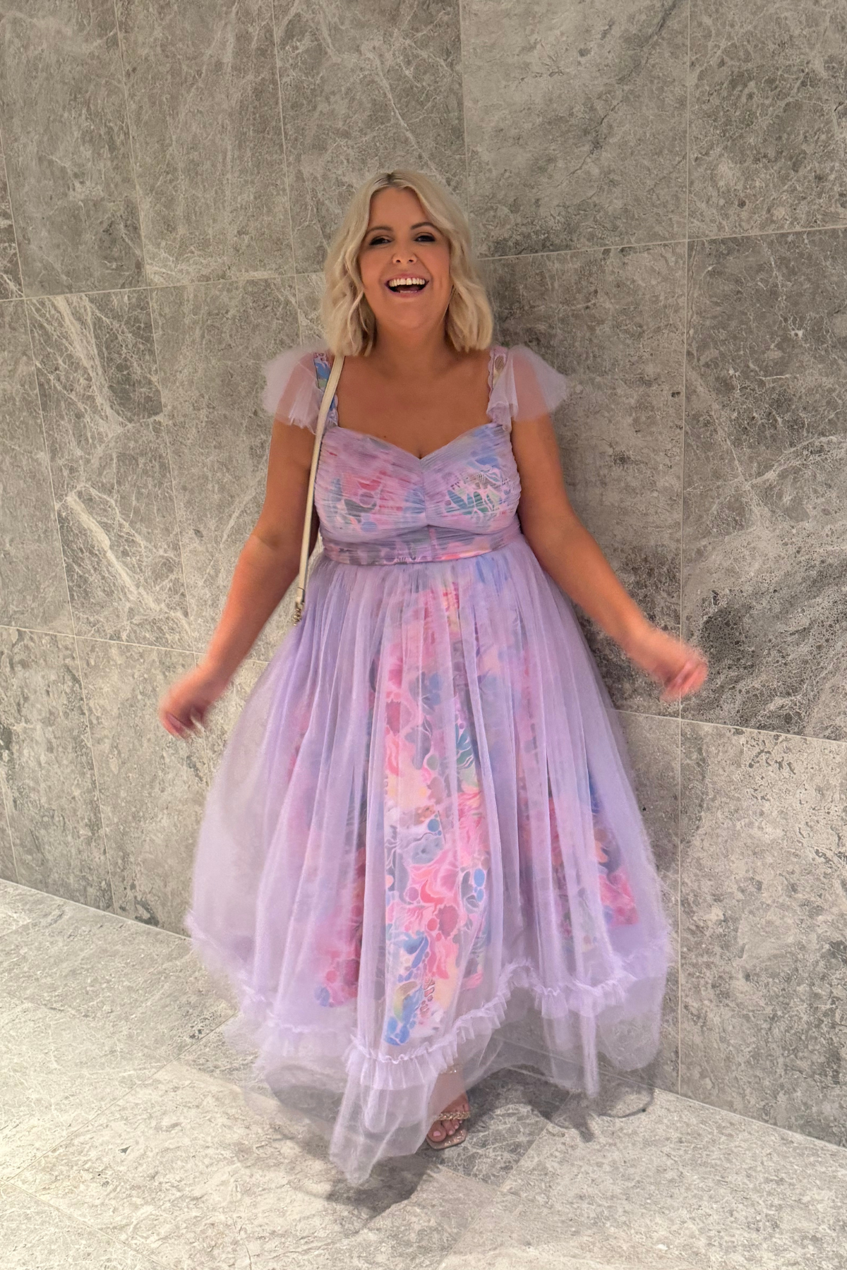 Princess Tulle Ruffle Maxi Dress in Aussie Lilac by Kasey Rainbow
