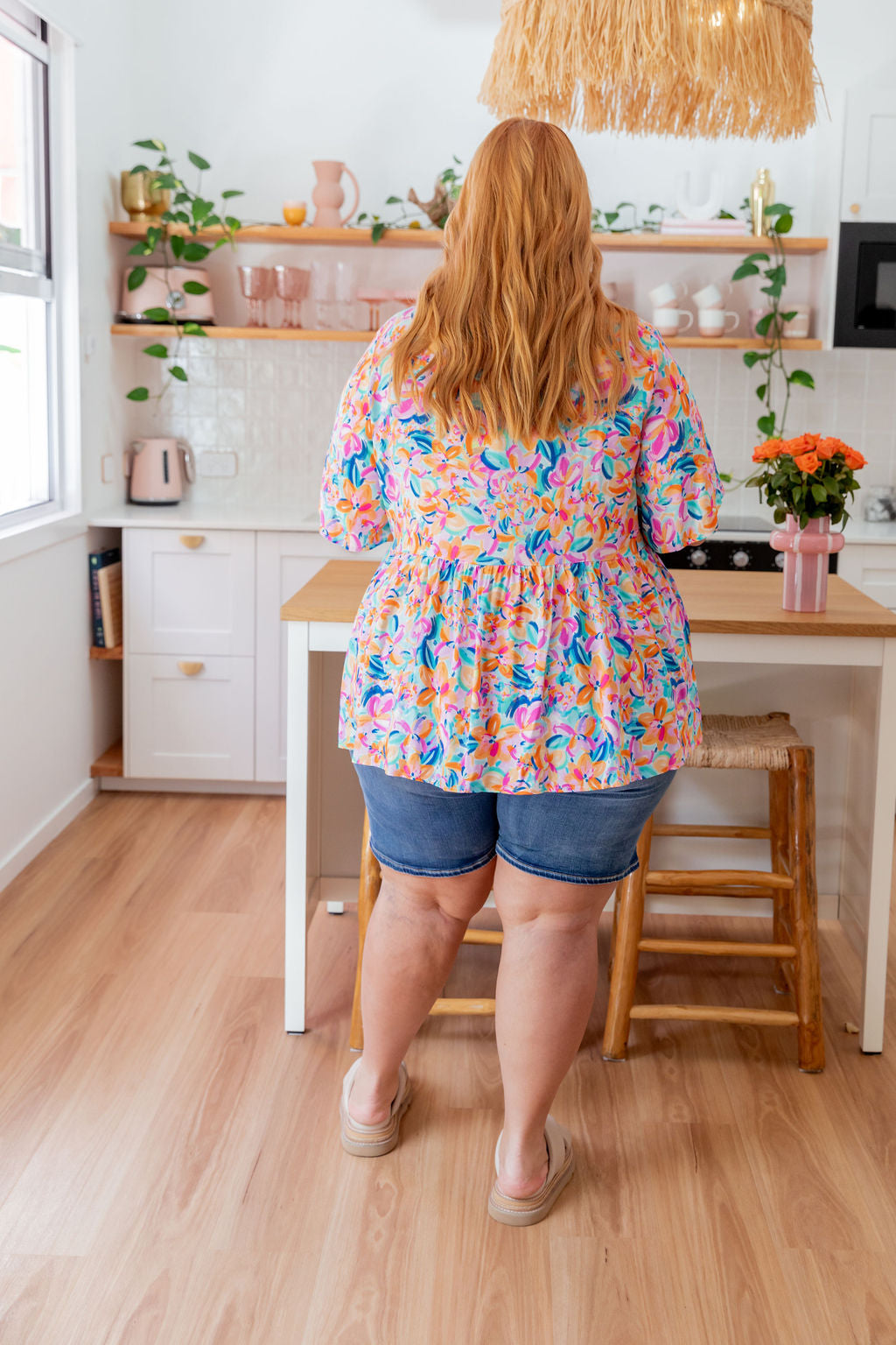 Cally Top in Carnival Floral