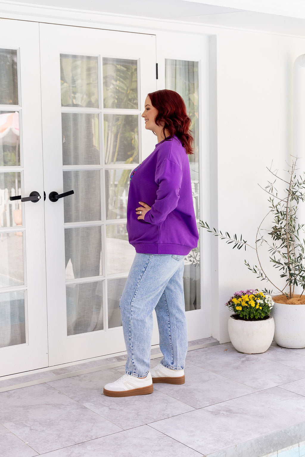 Adore Heart Sweater in Purple by Kasey Rainbow
