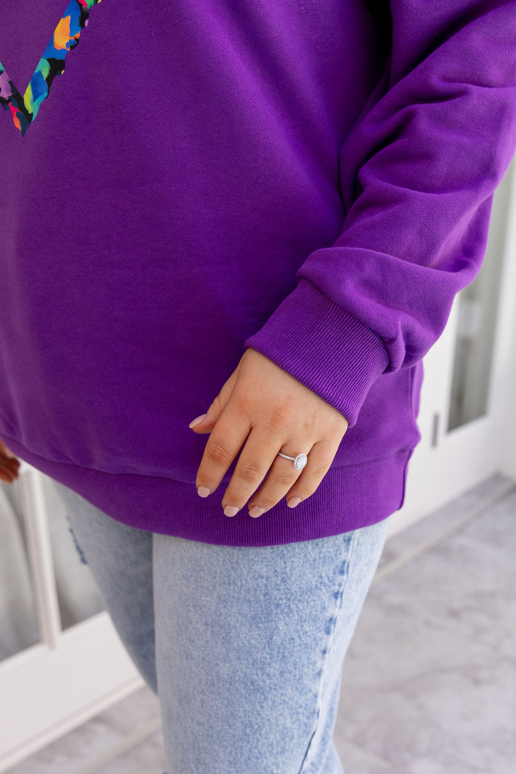 Adore Heart Sweater in Purple by Kasey Rainbow