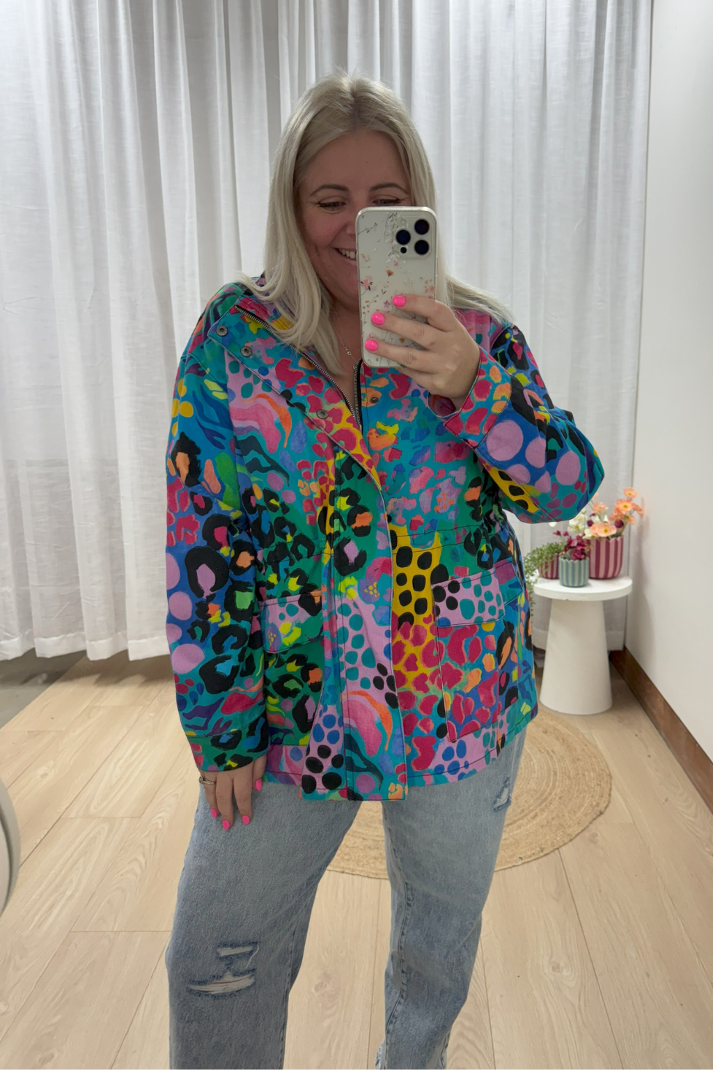 Lakey Jacket in Electric Leopard by Kasey Rainbow