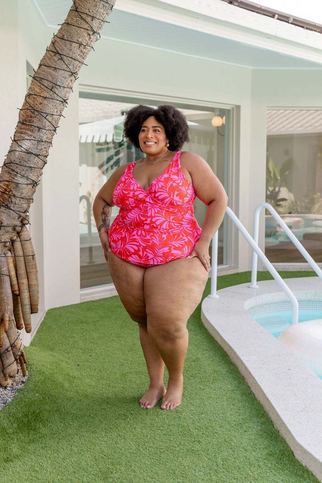 Burleigh Tankini Top In Pink Jungle