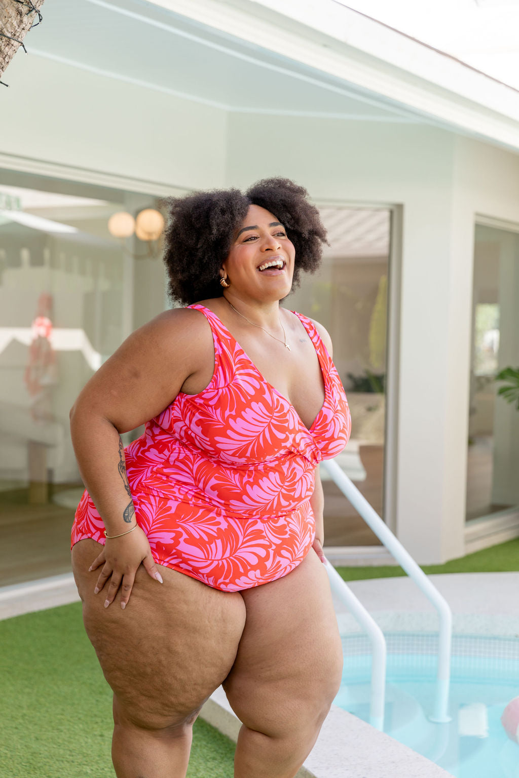 Burleigh Tankini Top In Pink Jungle
