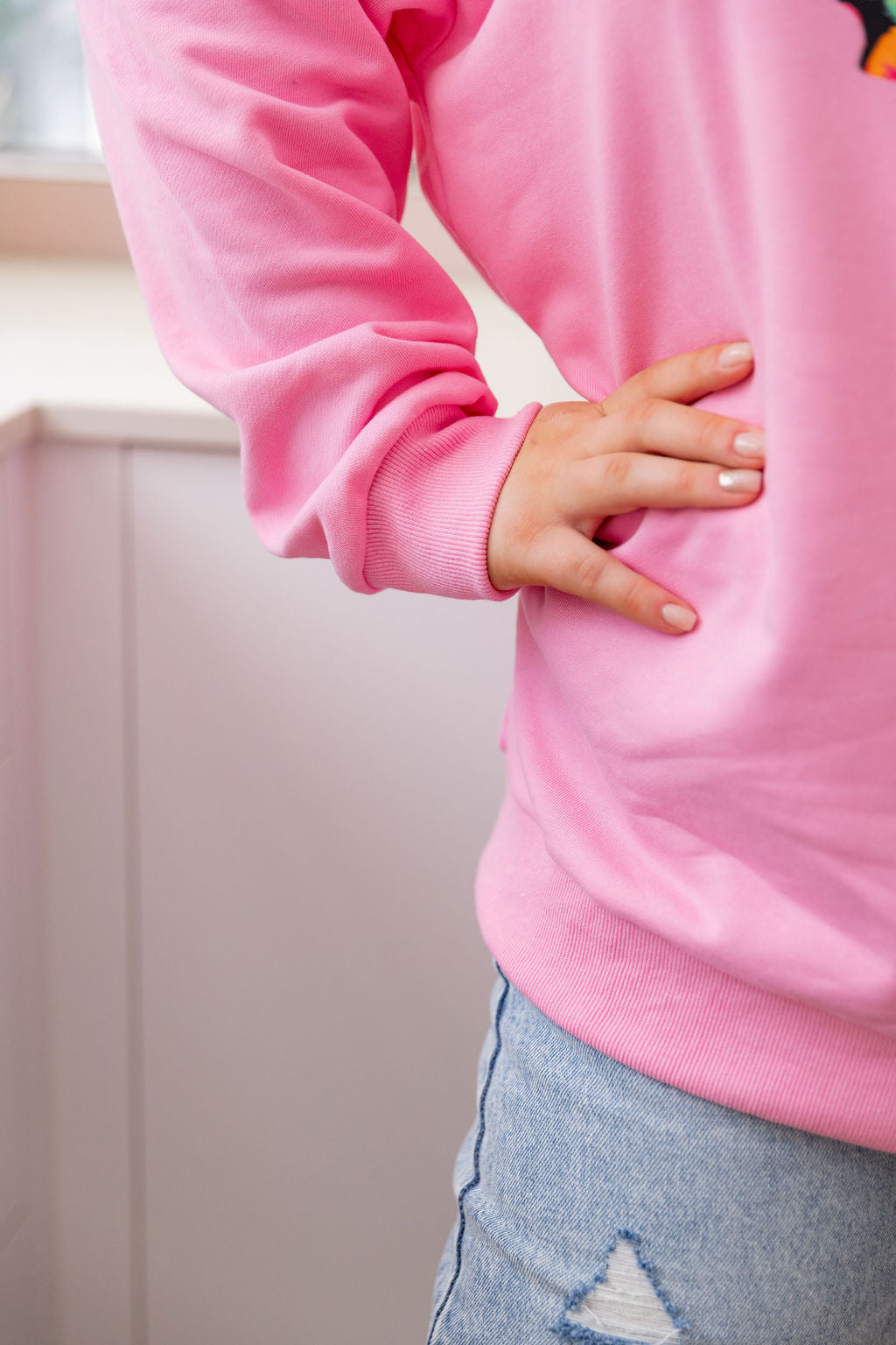 Adore Heart Sweater in Bubblegum by Kasey Rainbow