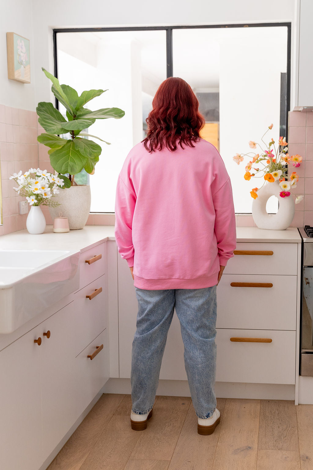 Adore Heart Sweater in Bubblegum by Kasey Rainbow
