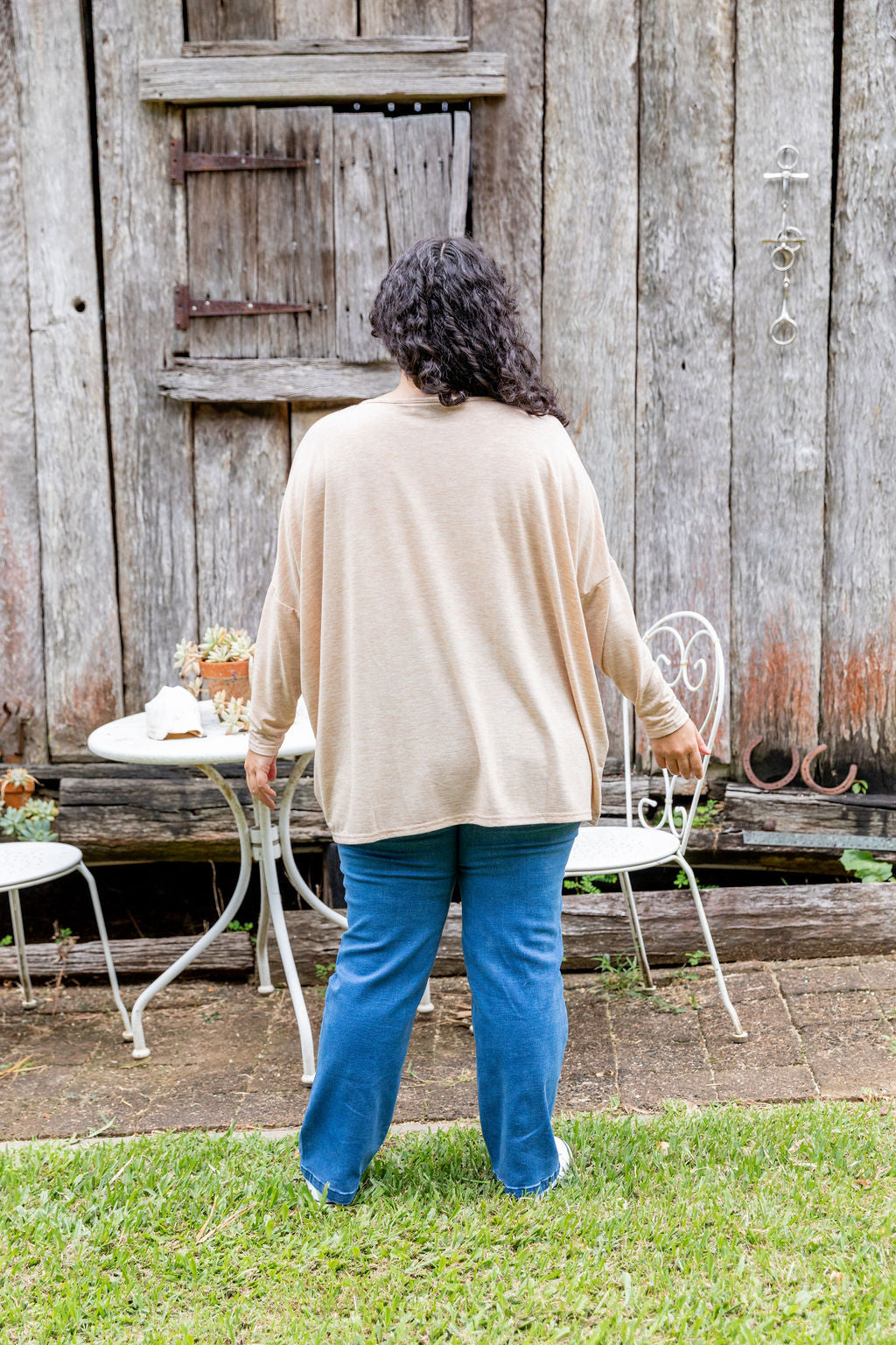 Harlow Knit Top in Oat Marl