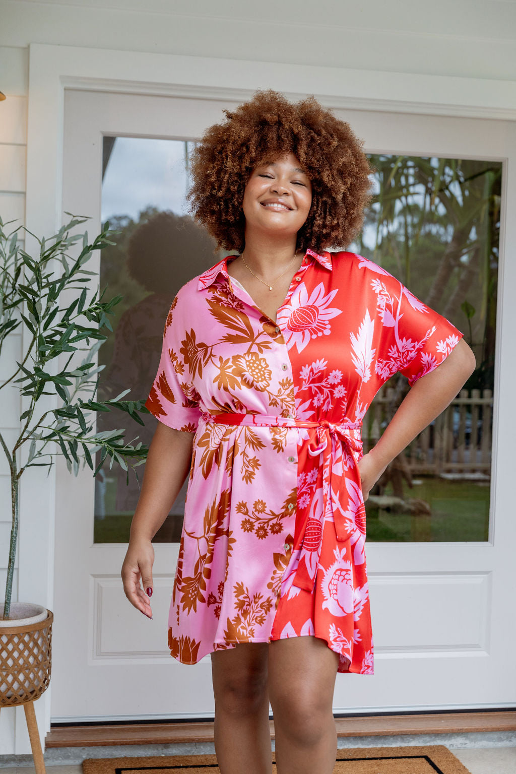 Tammin Dress in Pink Thistle