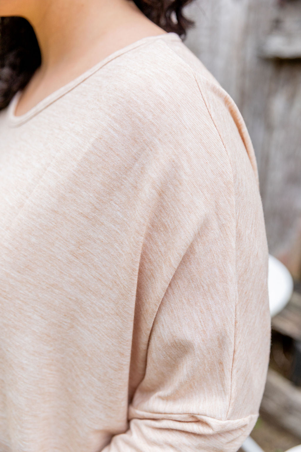 Harlow Knit Top in Oat Marl
