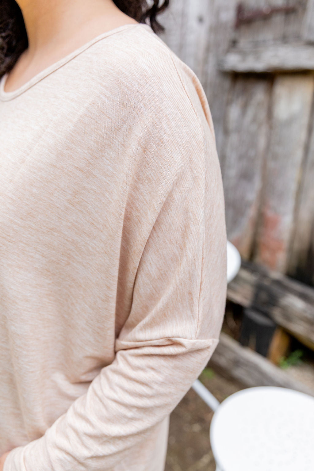Harlow Knit Top in Oat Marl