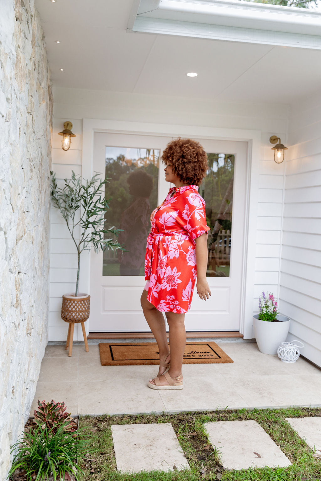 Tammin Dress in Pink Thistle