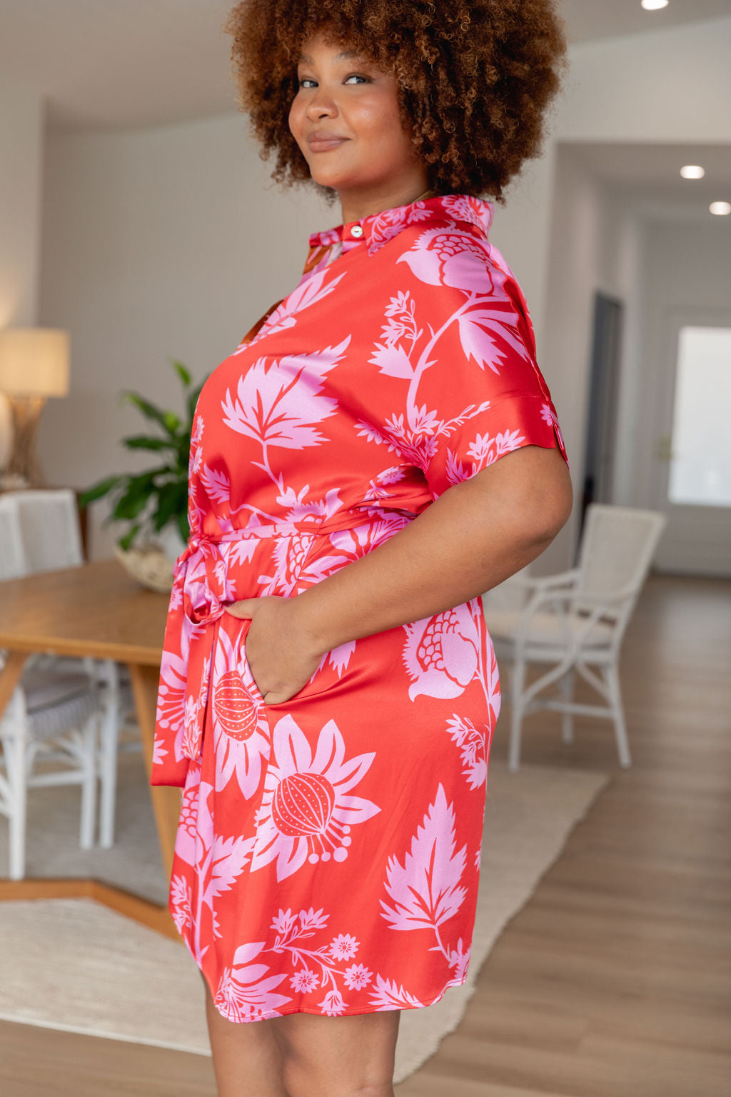Tammin Dress in Pink Thistle
