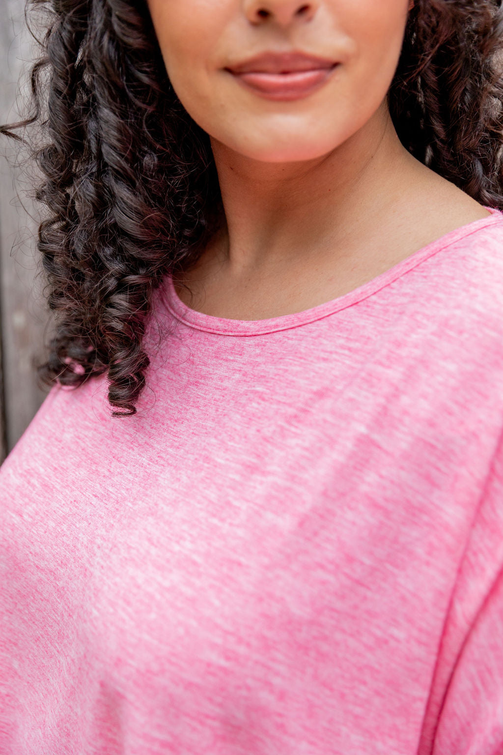 Harlow Knit Top in Pink Marl