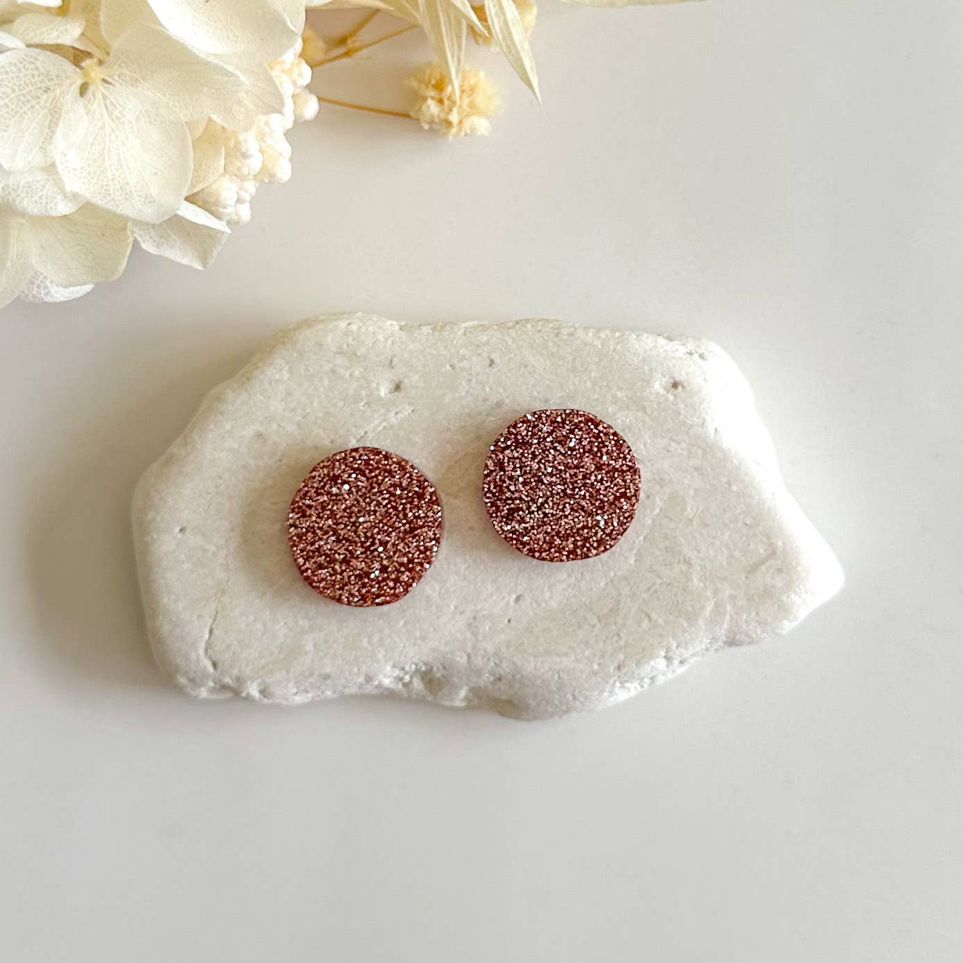 Resin Studs- Glitter: Bright / Small