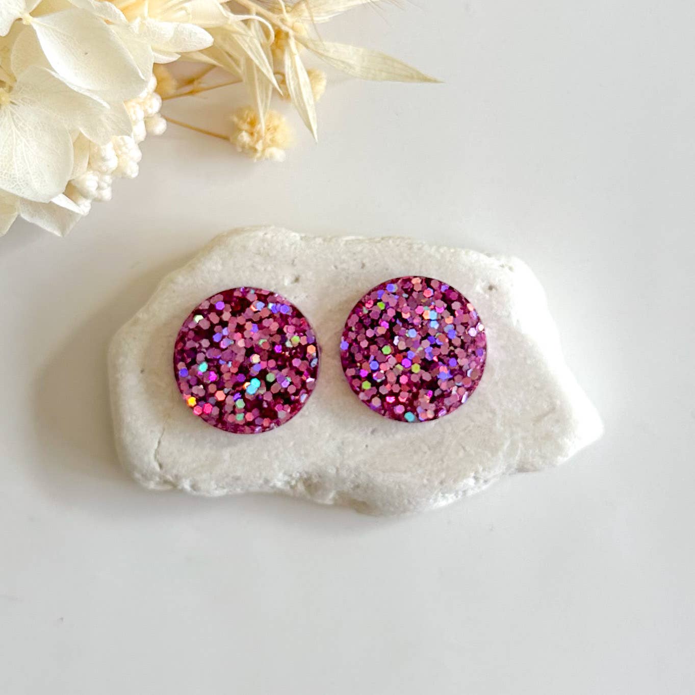 Resin Studs- Glitter: Bright / Small
