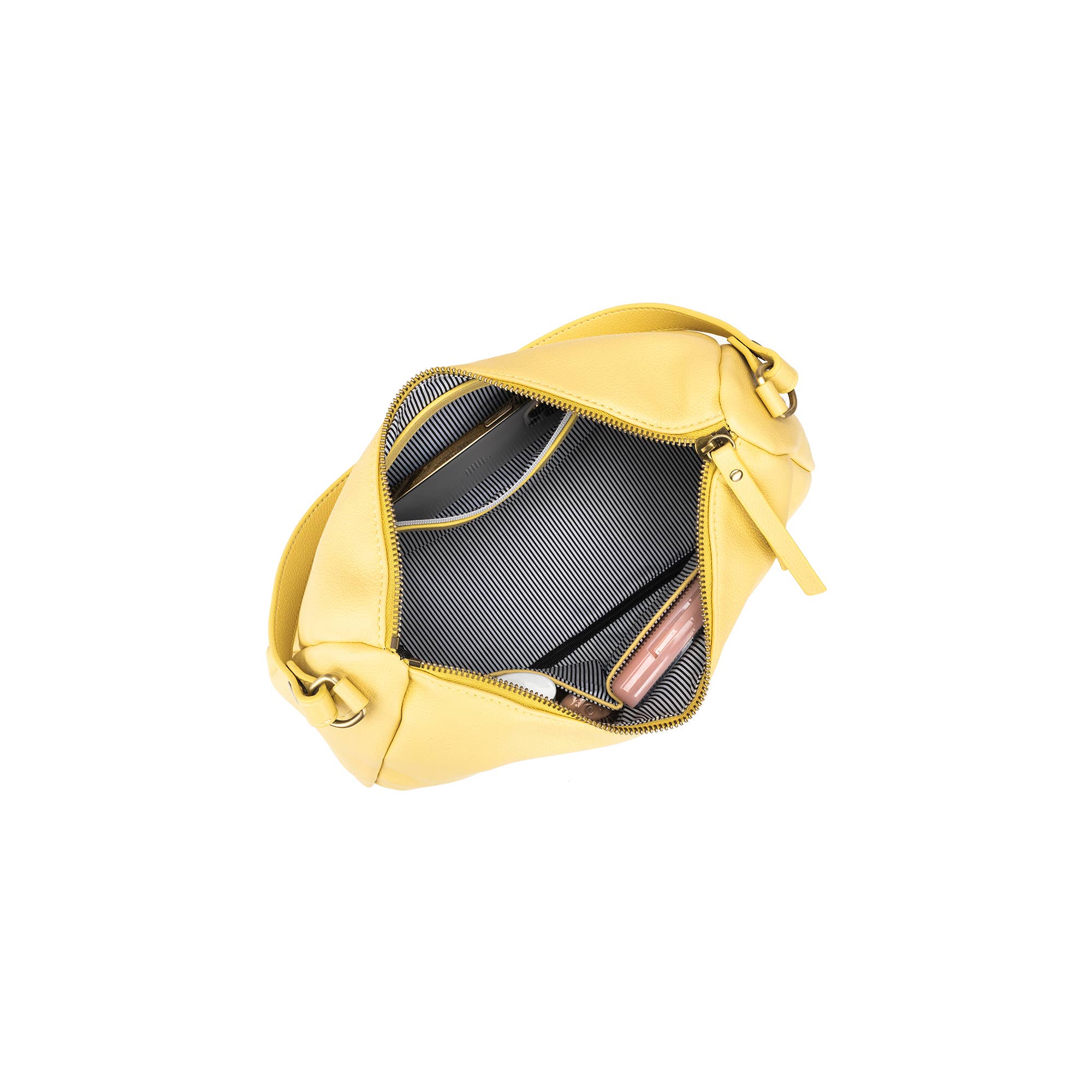 Claudette Lemon Shoulder Crossbody Bag by Black Caviar