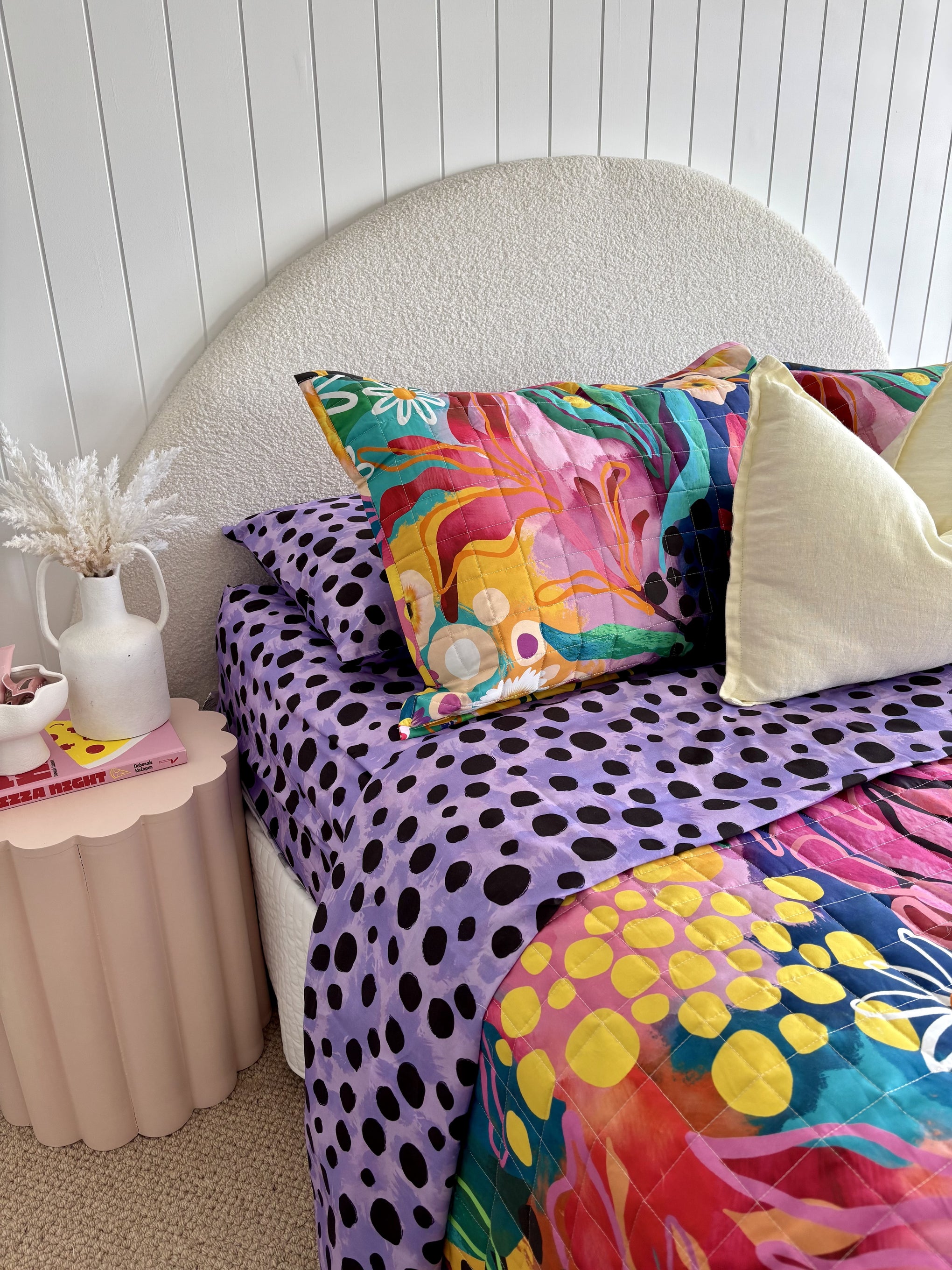 Sheet Set in Purple Cheetah by Kasey Rainbow