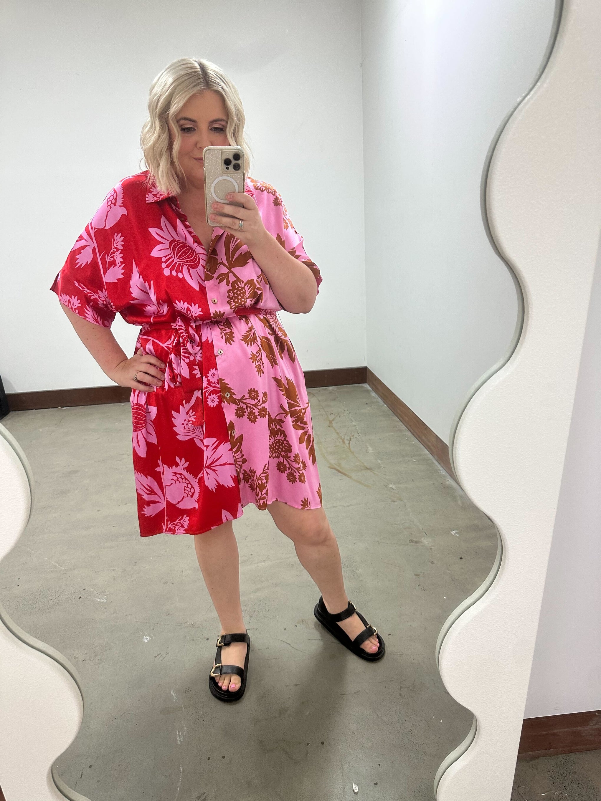 Tammin Dress in Pink Thistle