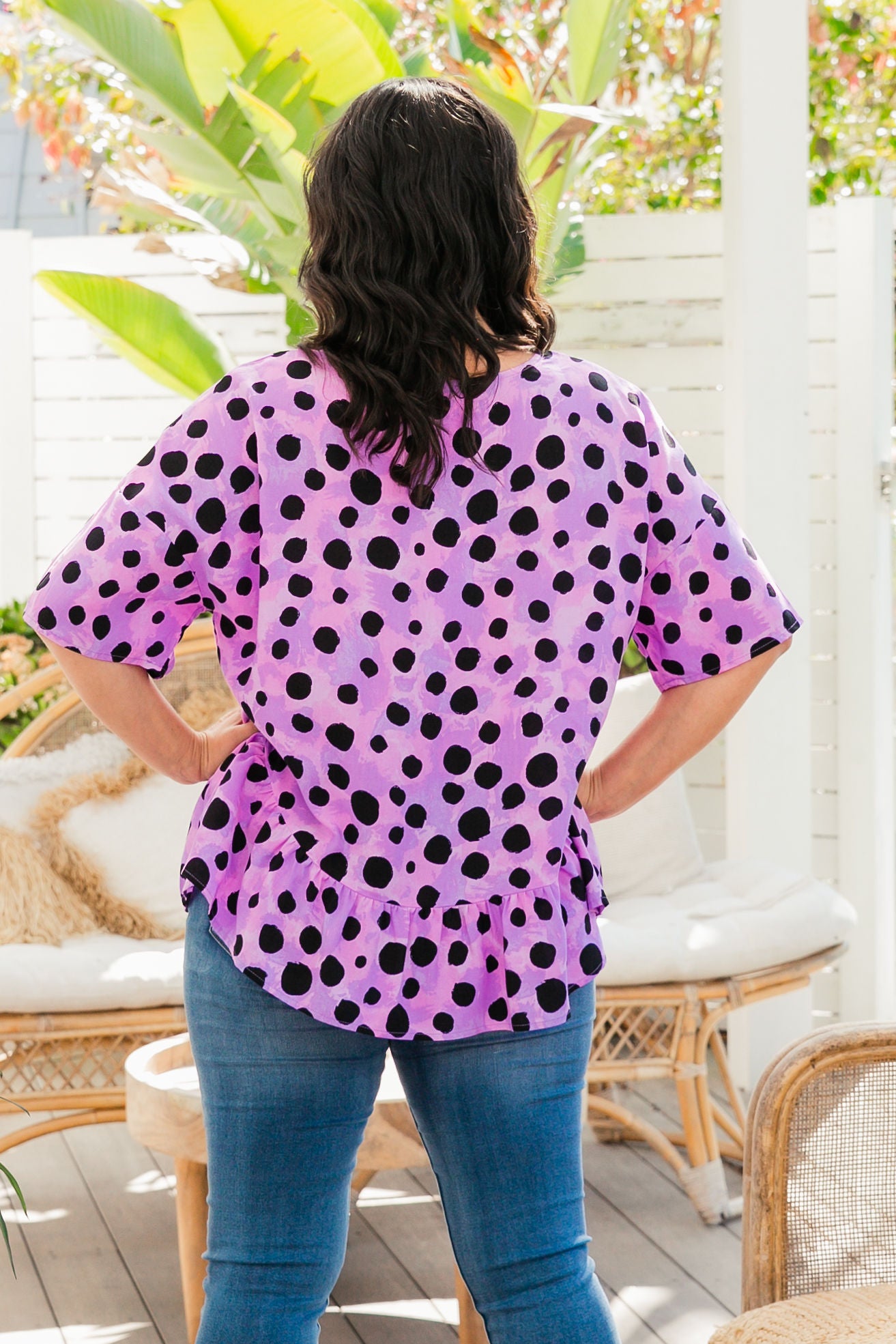 Peak Top in Purple Cheetah by Kasey Rainbow