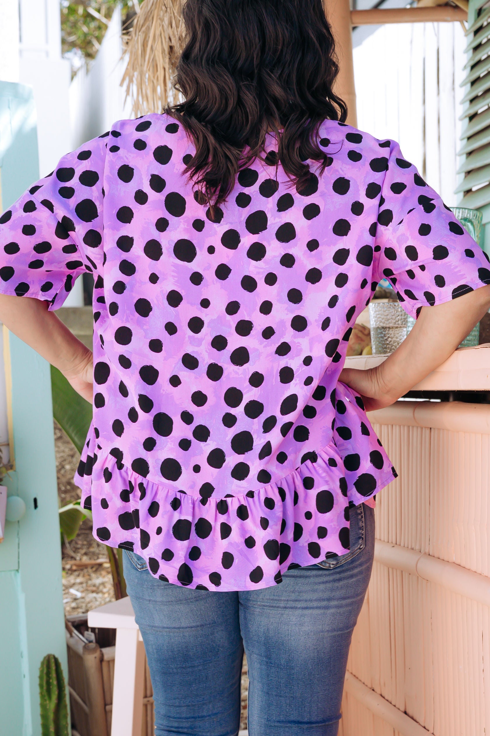 Peak Top in Purple Cheetah by Kasey Rainbow
