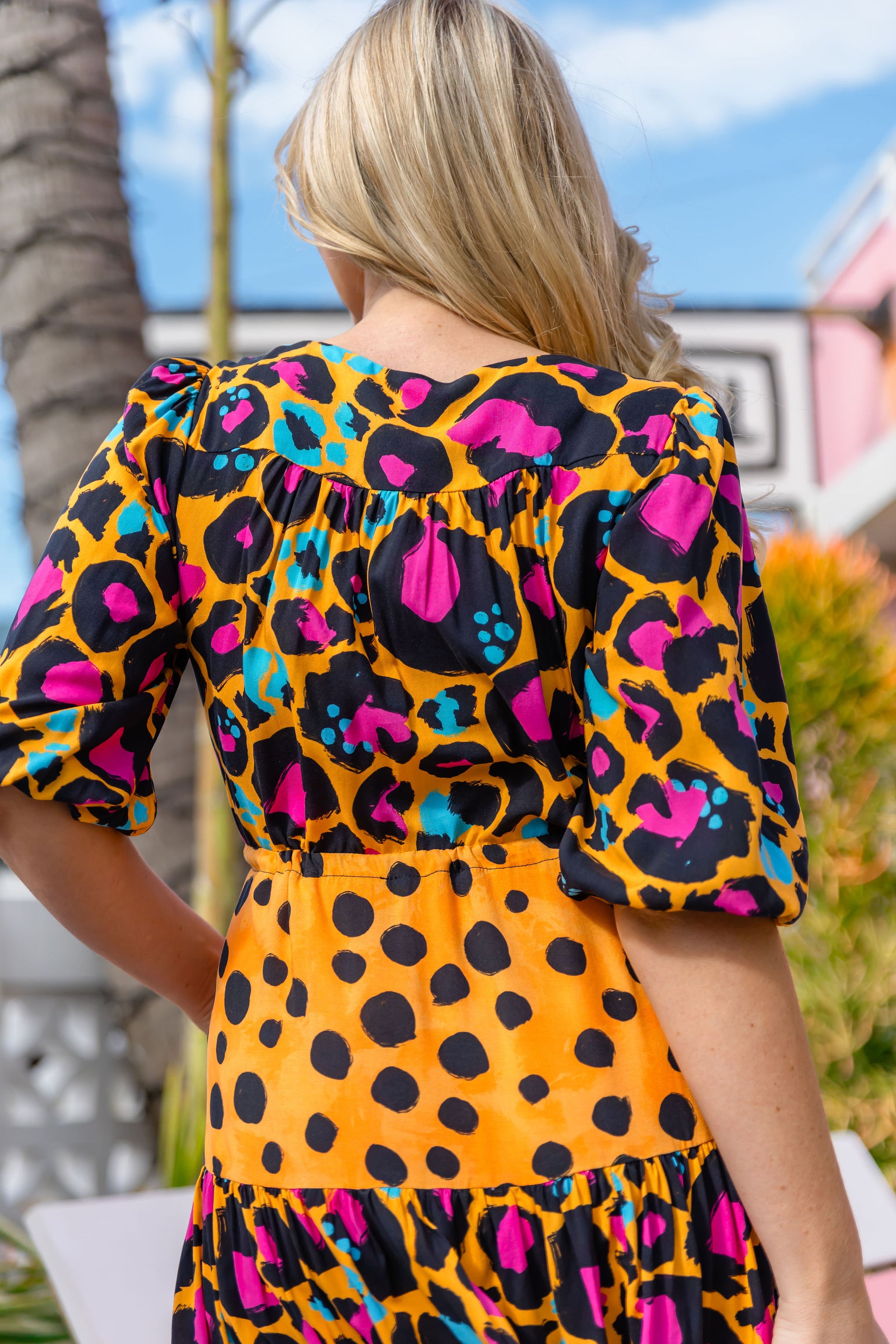 Scarlett Dress in Mustard Leopard/Cheetah by Kasey Rainbow