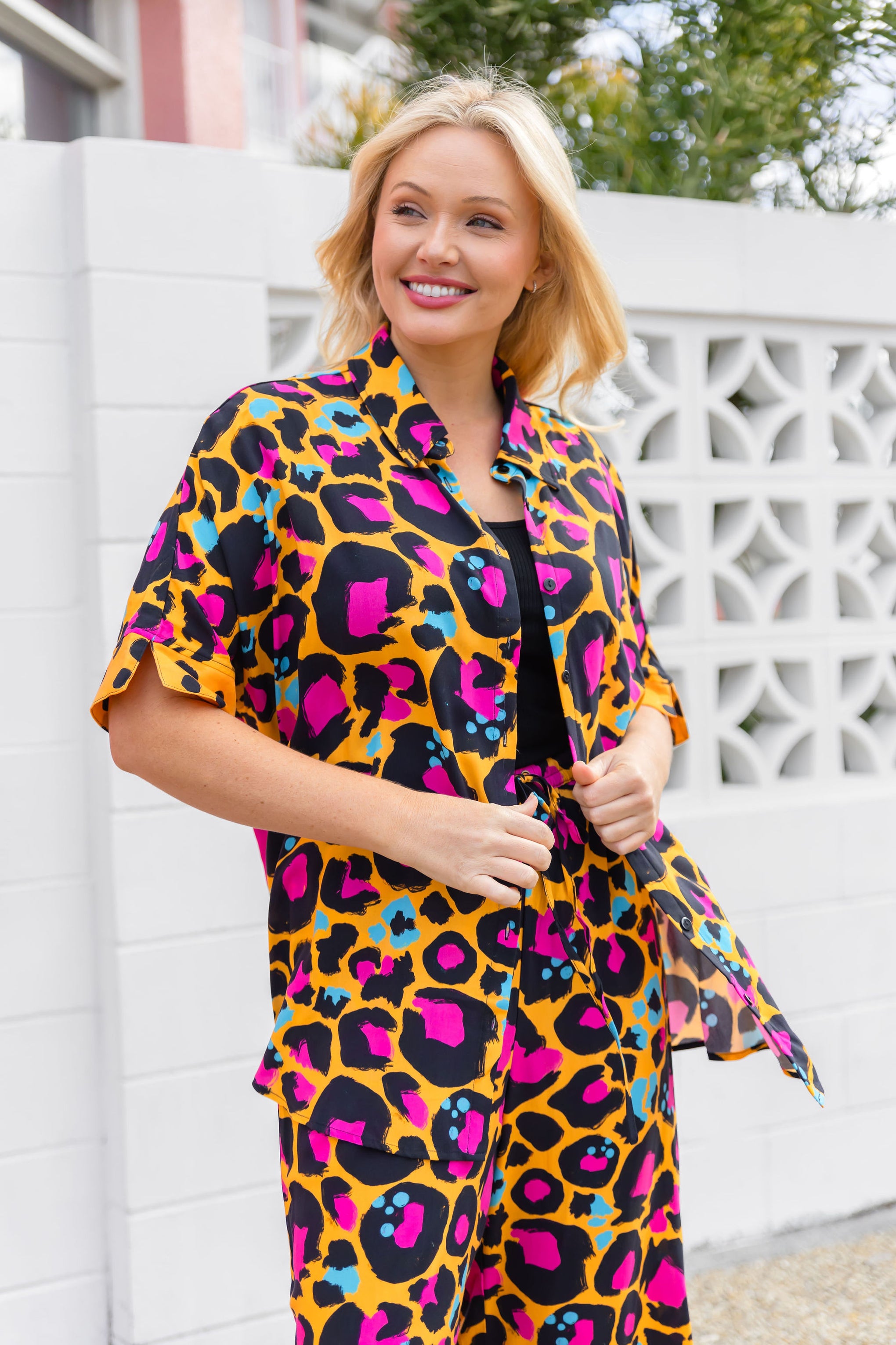 Tammin Shirt in Mustard Leopard by Kasey Rainbow