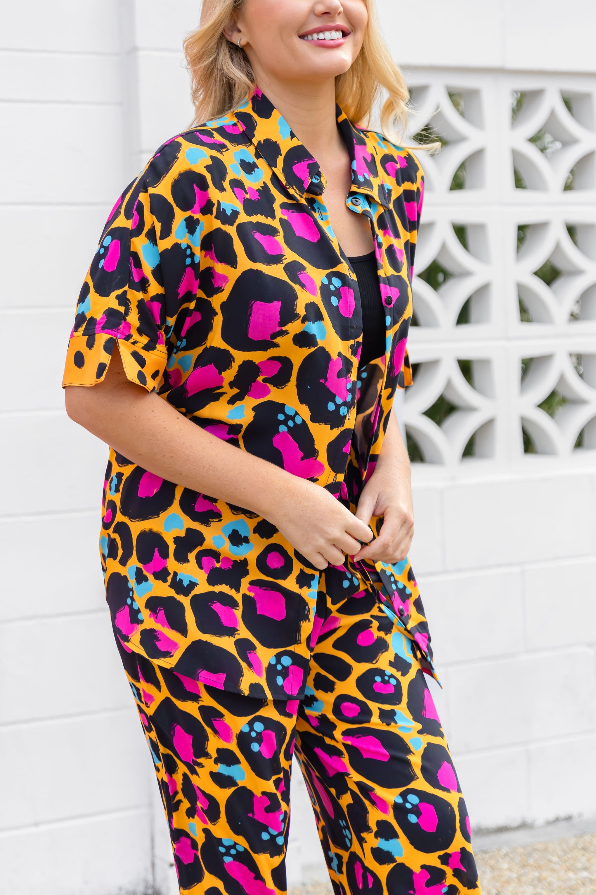 Tammin Shirt in Mustard Leopard by Kasey Rainbow