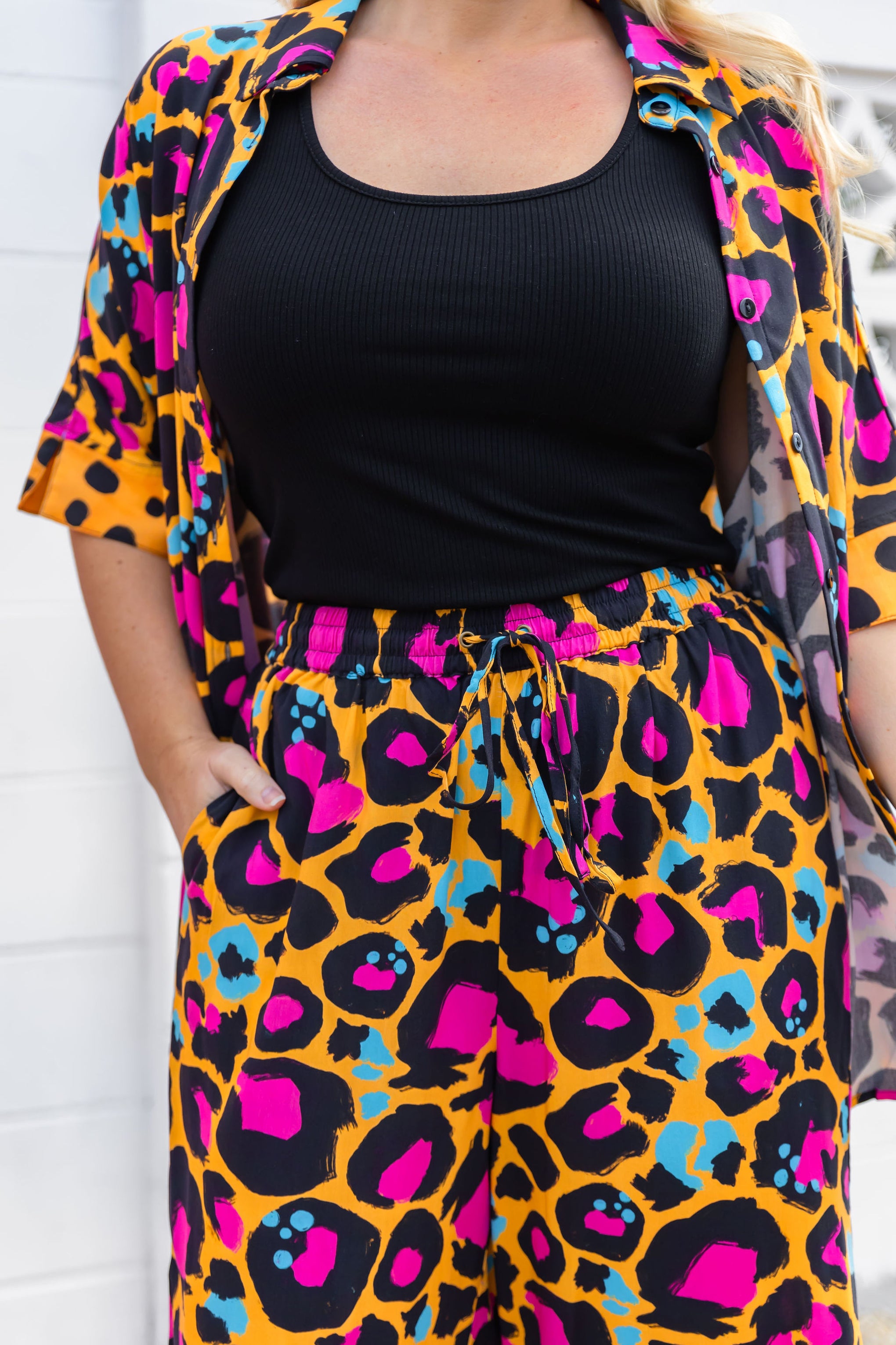 Gina Pants in Mustard Leopard by Kasey Rainbow