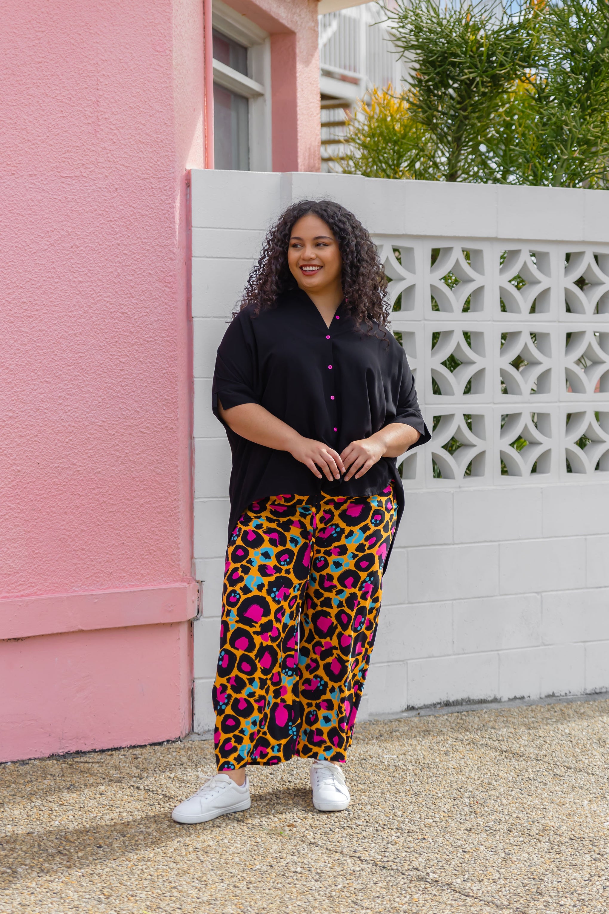 Gina Pants in Mustard Leopard by Kasey Rainbow