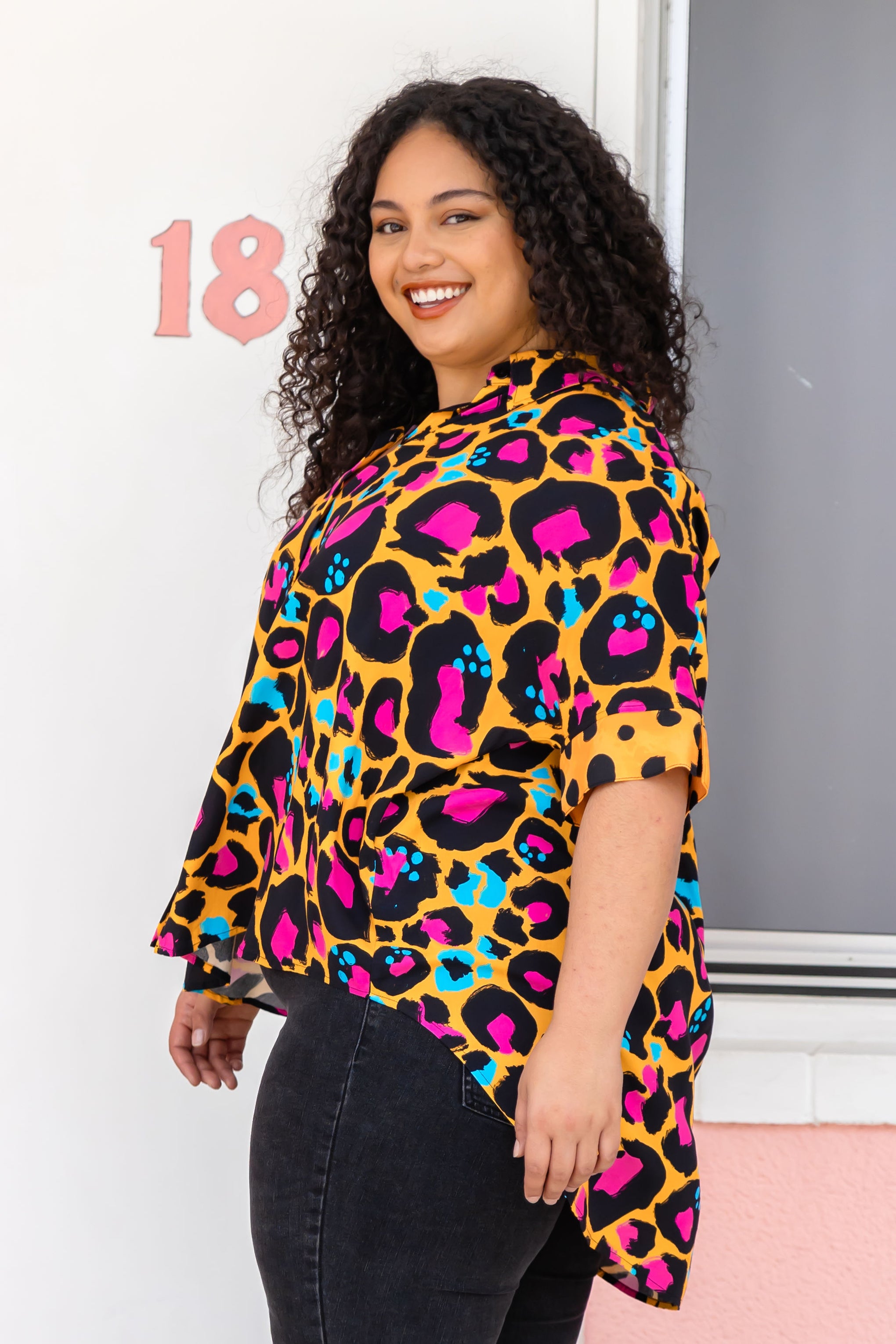 Tammin Shirt in Mustard Leopard by Kasey Rainbow