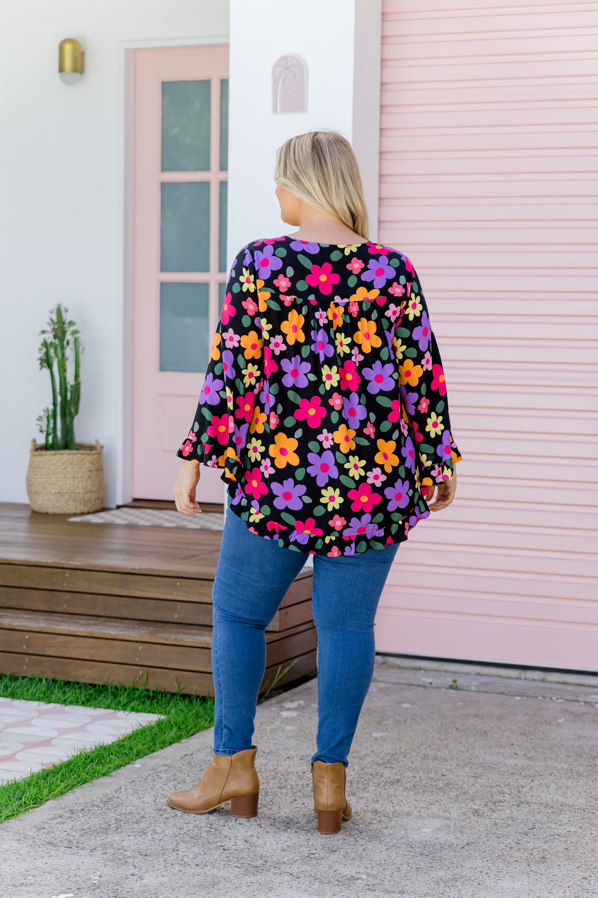 Natalie Long Sleeve Top in Bloomie