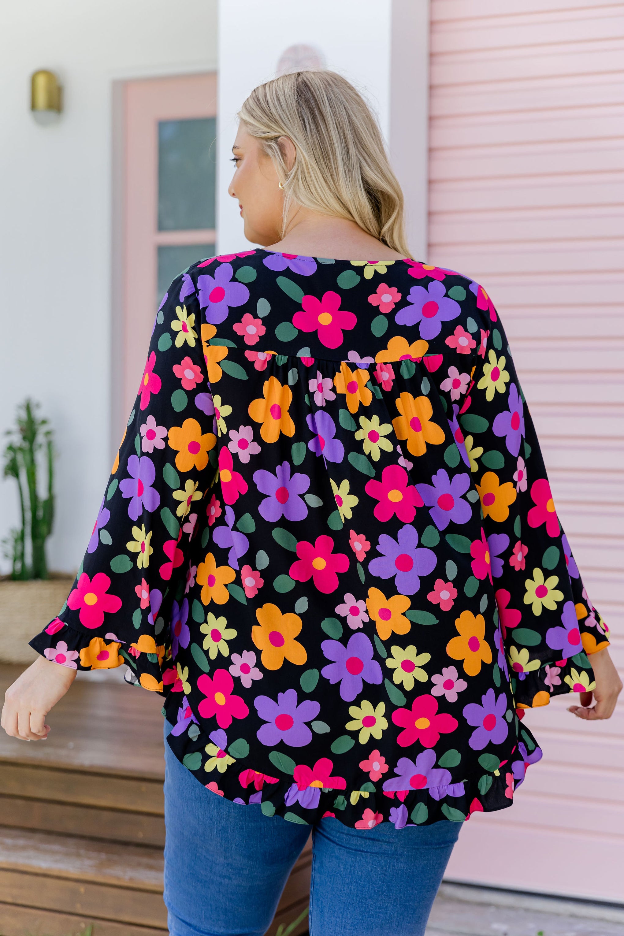 Natalie Long Sleeve Top in Bloomie