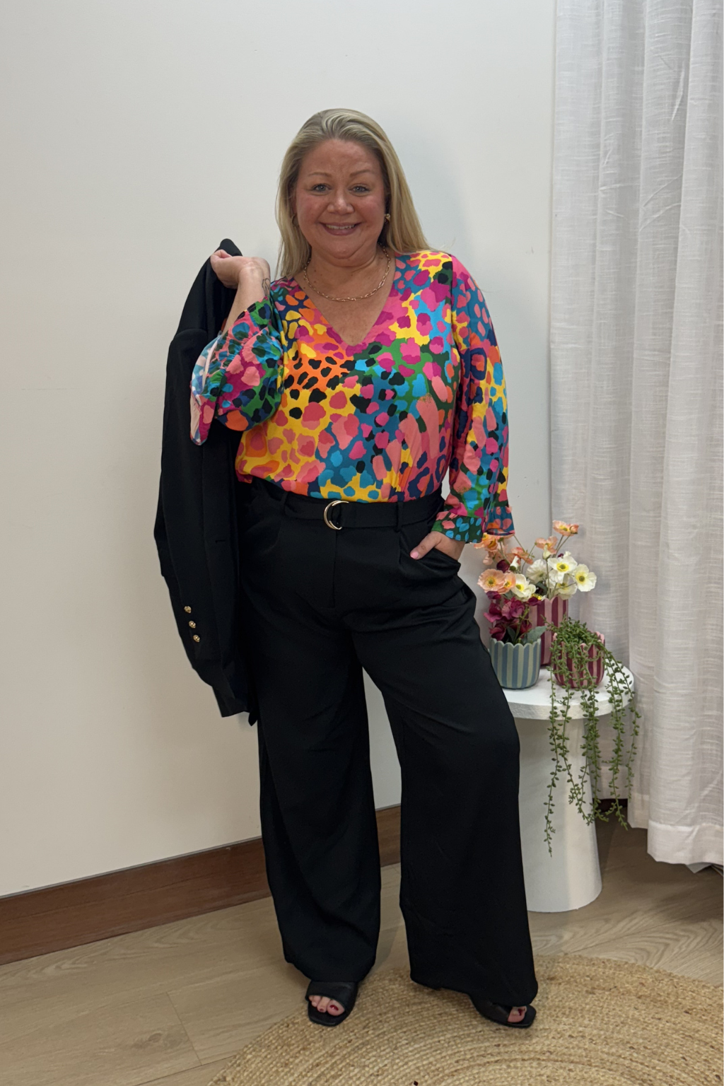 Natalie Long Sleeve Top in Alfie by Kasey Rainbow