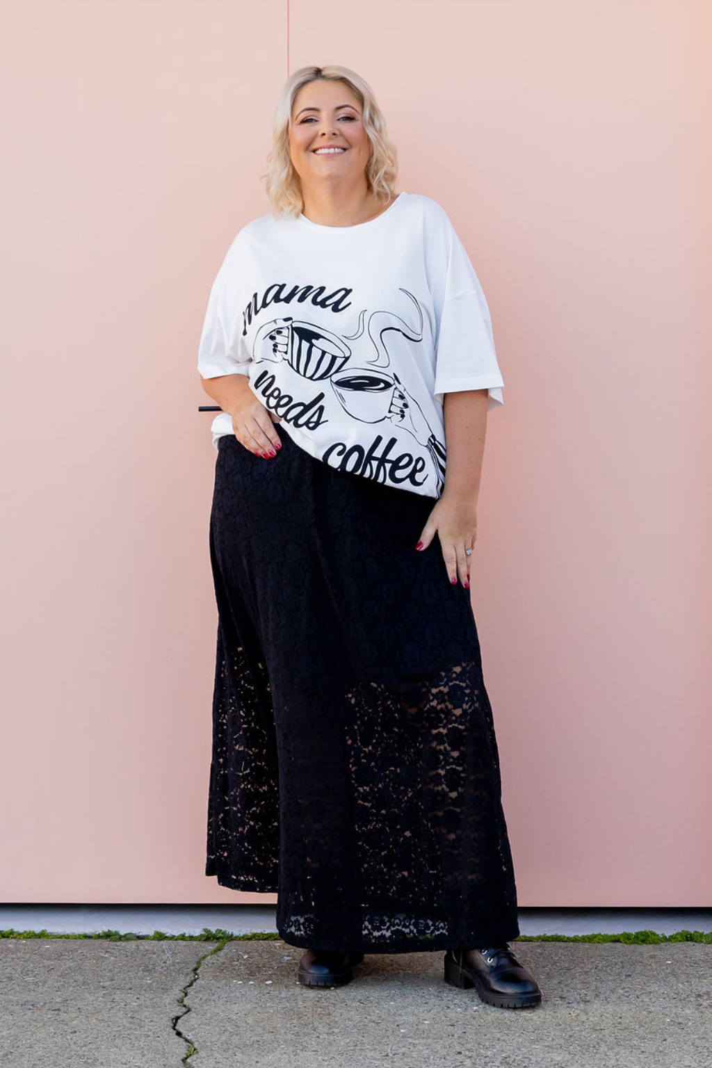 Paris Lace Skirt in Black