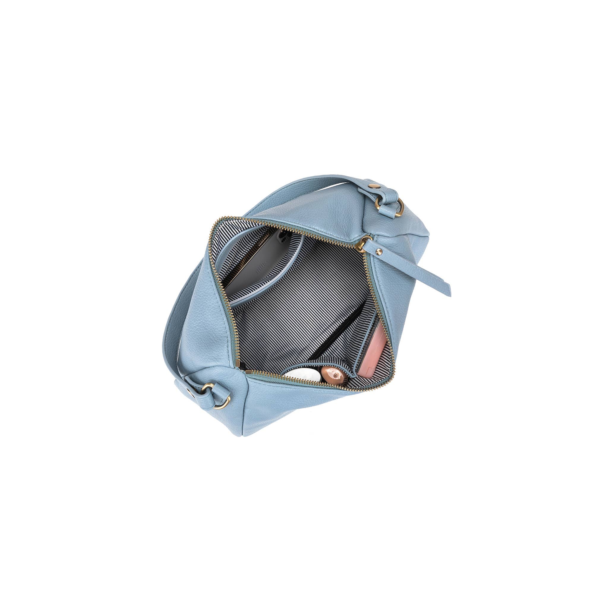 Claudette Denim Blue Shoulder Crossbody Bag by Black Caviar