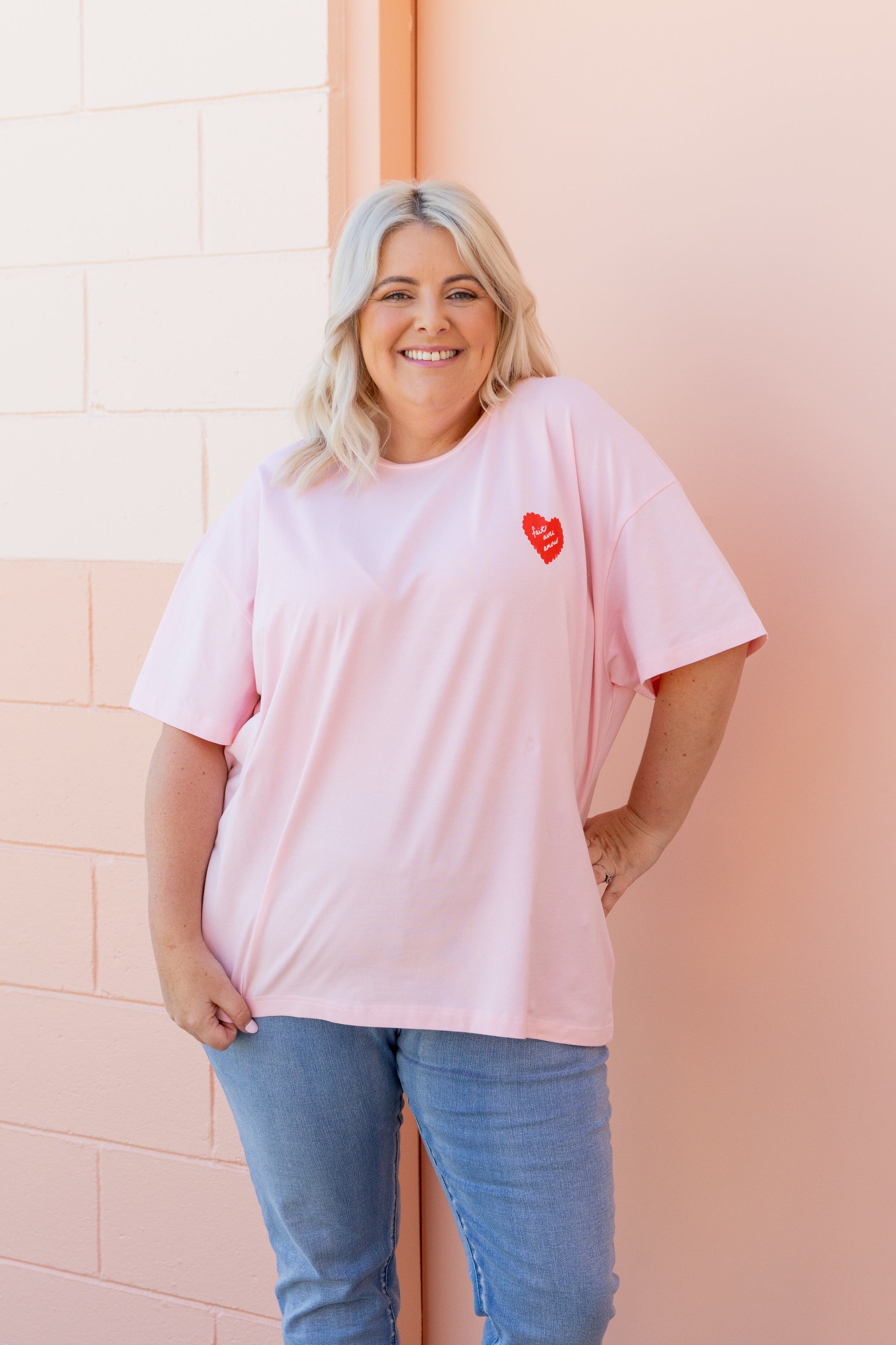 Alfie Oversized Tee in Cherry On Top