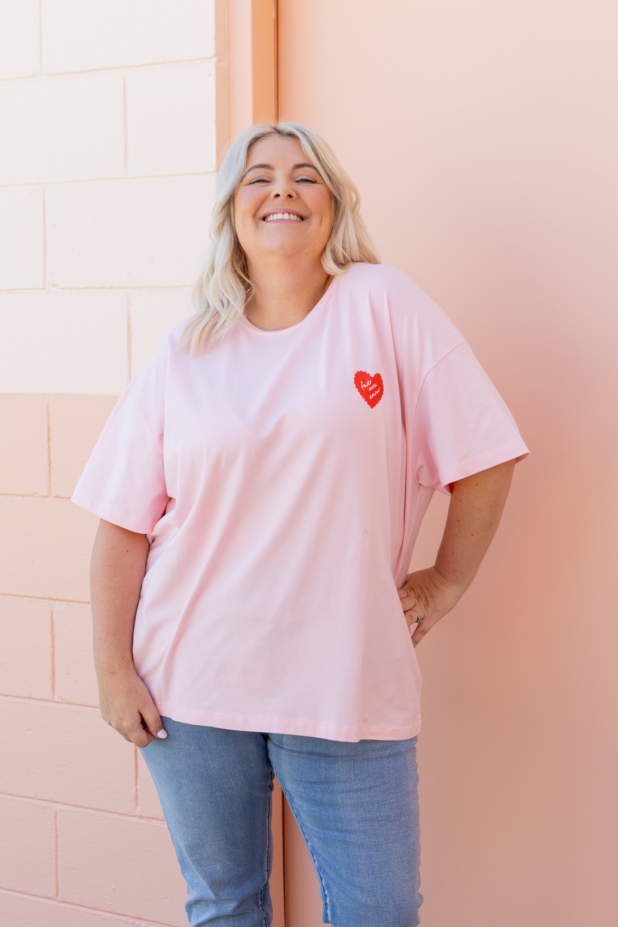 Alfie Oversized Tee in Cherry On Top