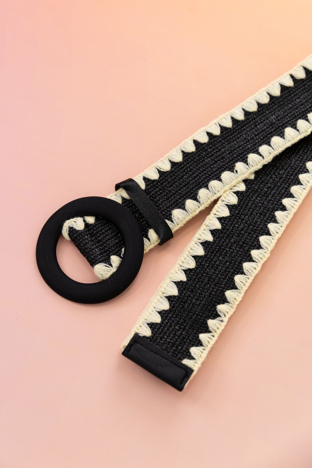 Extra Length Stretch Belt with Black Buckle