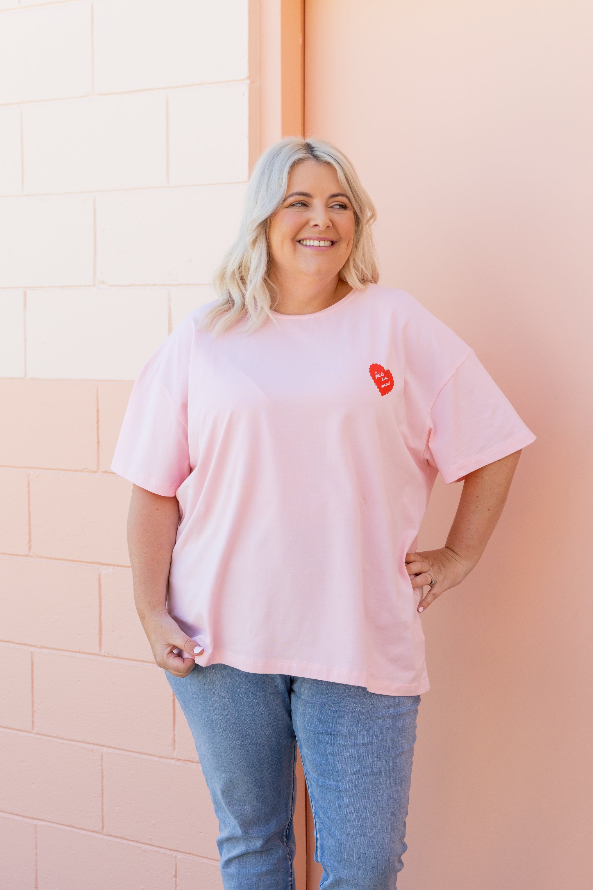 Alfie Oversized Tee in Cherry On Top