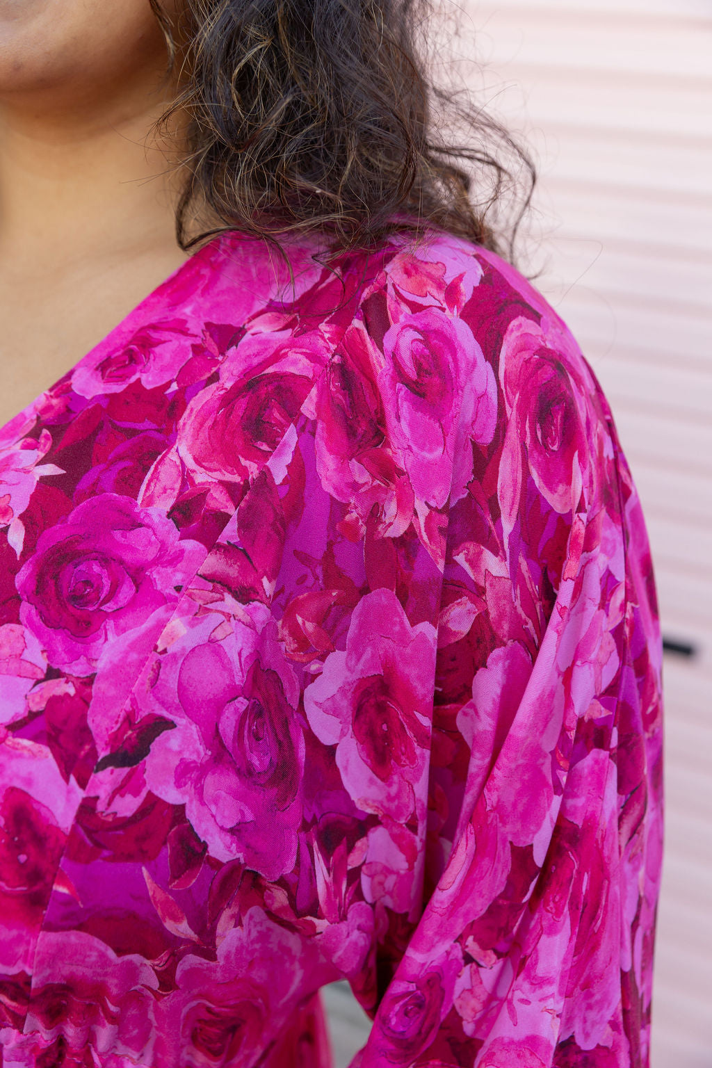 Addison Maxi Dress In Pink Roses