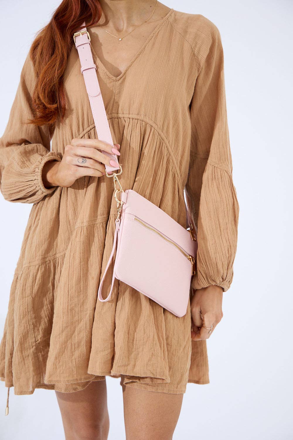 Arizona Crossbody Bag - Light Pink