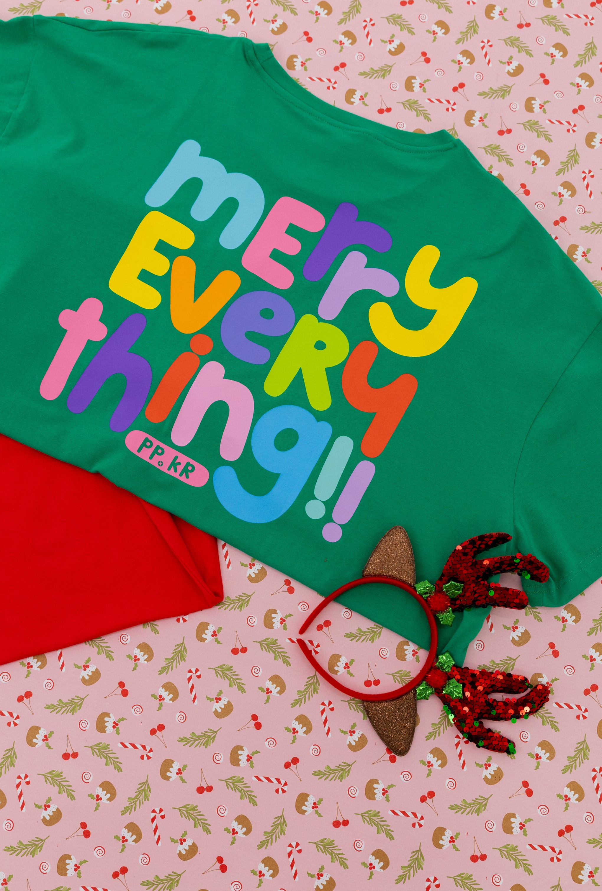 Alfie Oversized T-Shirt in Merry Everything by Kasey Rainbow