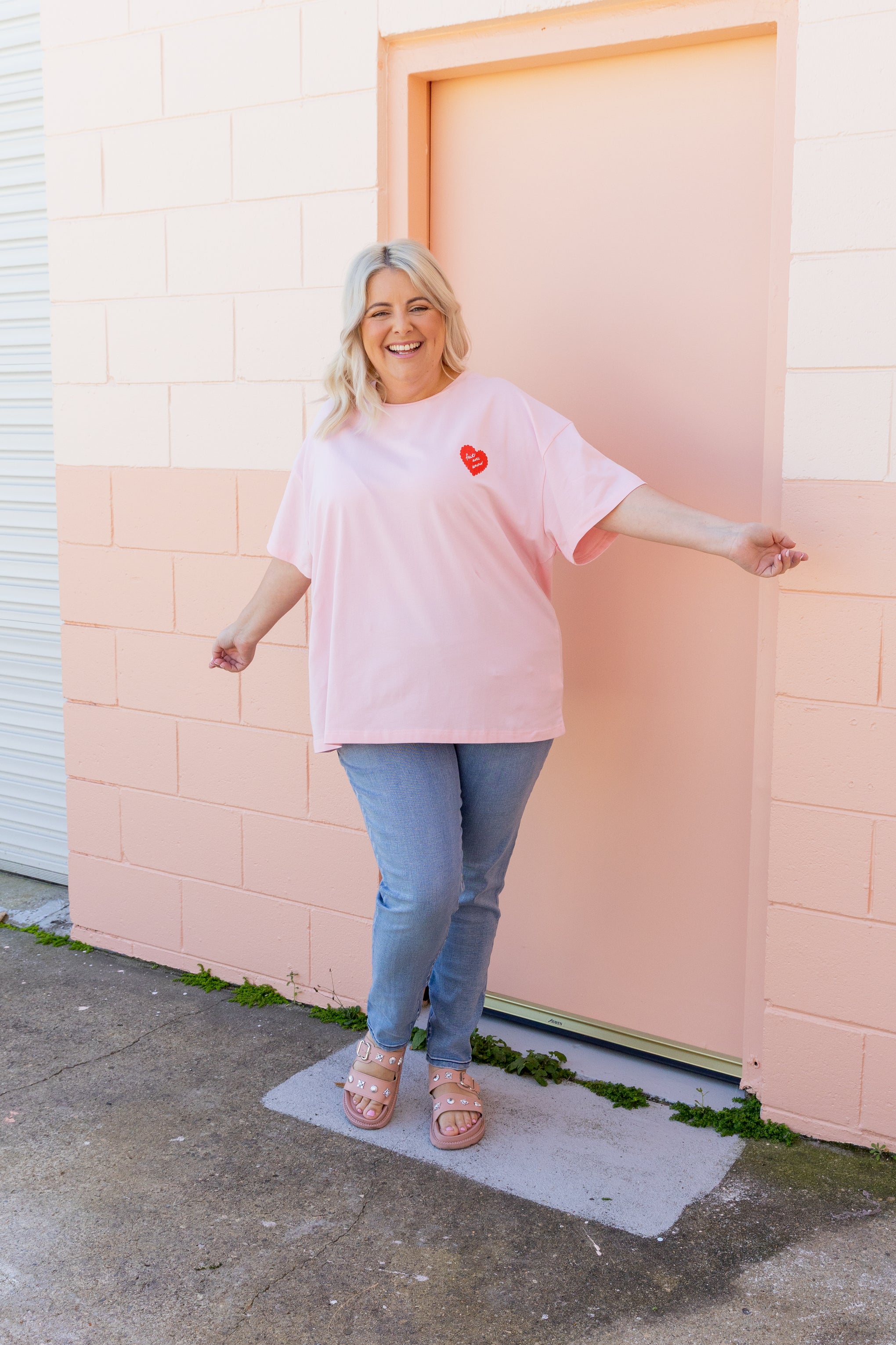 Alfie Oversized Tee in Cherry On Top
