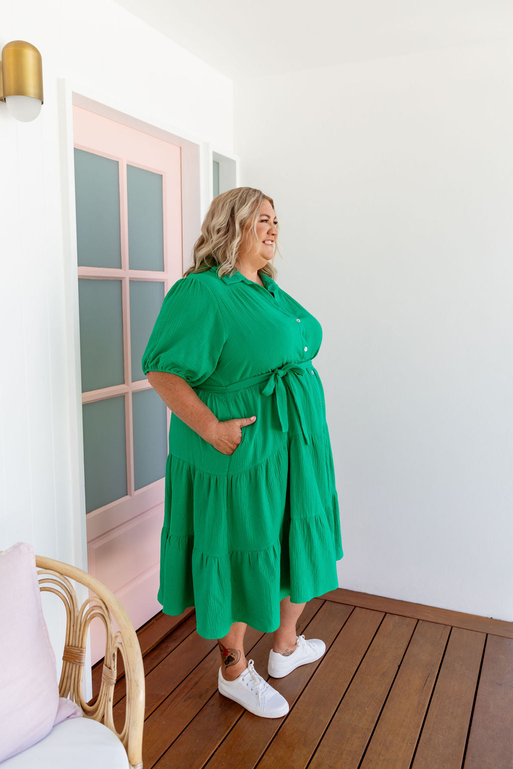 Mali Midi Dress in Green
